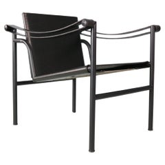 Le Corbusier Black on Black Armchair Model-LC1 for Cassina, 1970s, Italy