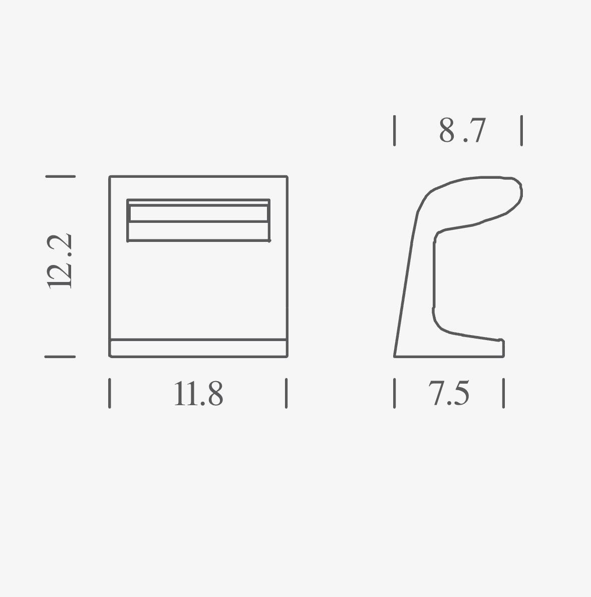 Le Corbusier ''Borne Béton Petite'' Tischleuchte für Nemo (Handgefertigt) im Angebot