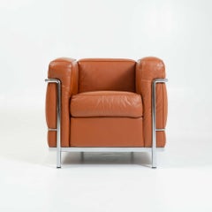 Le Corbusier Cassina LC2 Petite Modele Armchair in Original Tobacco Leather