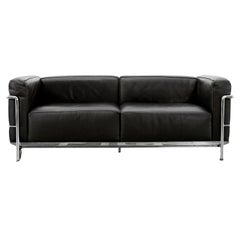 Le Corbusier & Cassina - Pair of Sofas LC3 Black Leather
