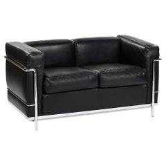 Le Corbusier & Cassina - Sofa LC2 Black Leather