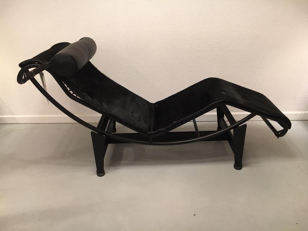 Le Corbusier & Charlotte Perriand Lounge Chair LC4 Pony Skin by Cassina, 1978 9
