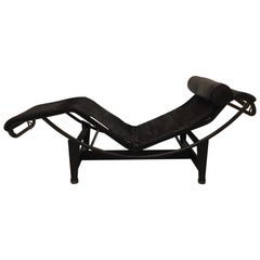 Le Corbusier & Charlotte Perriand Lounge Chair LC4 Pony Skin by Cassina, 1978