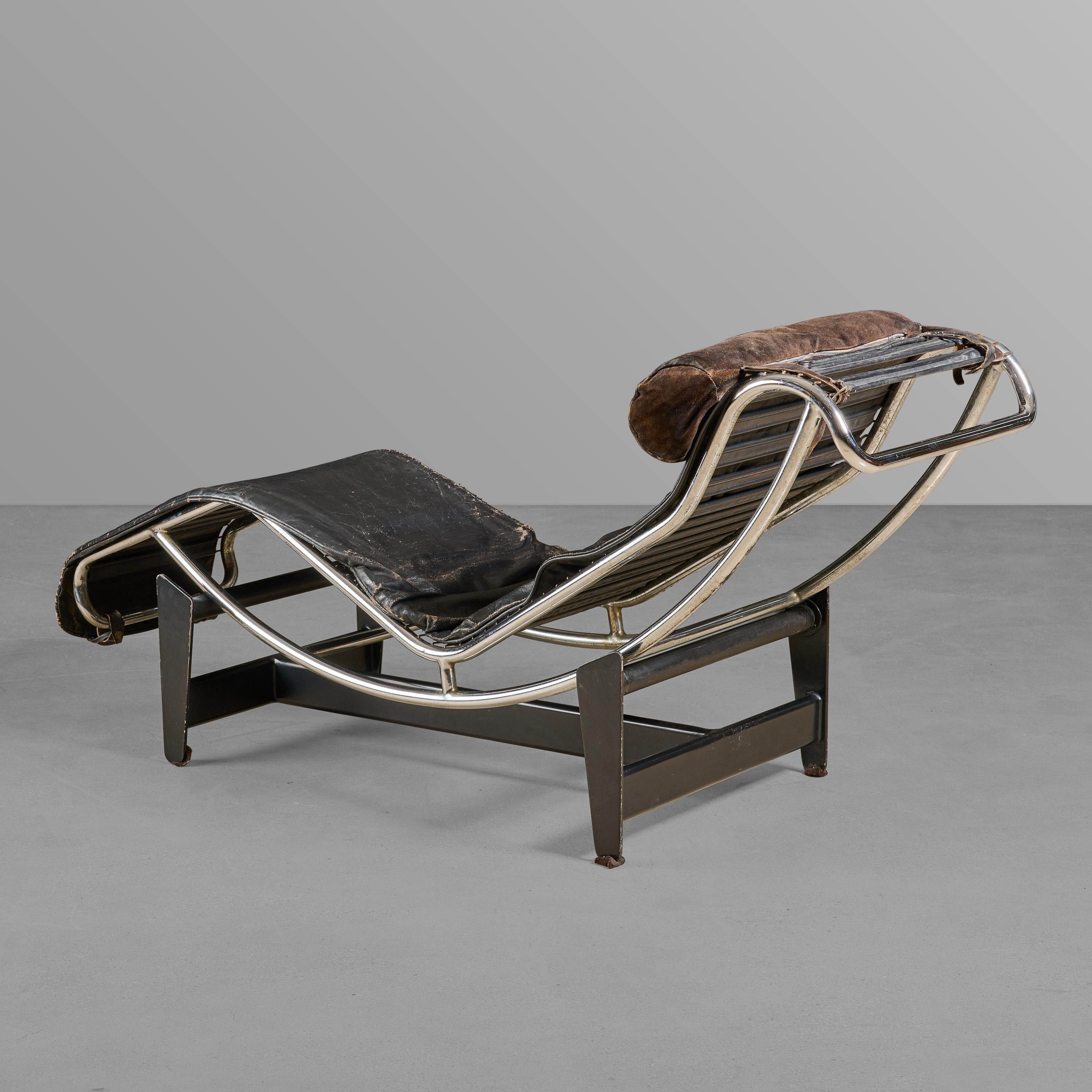 Argentine Le Corbusier Chrome & Leather Lounge Chair