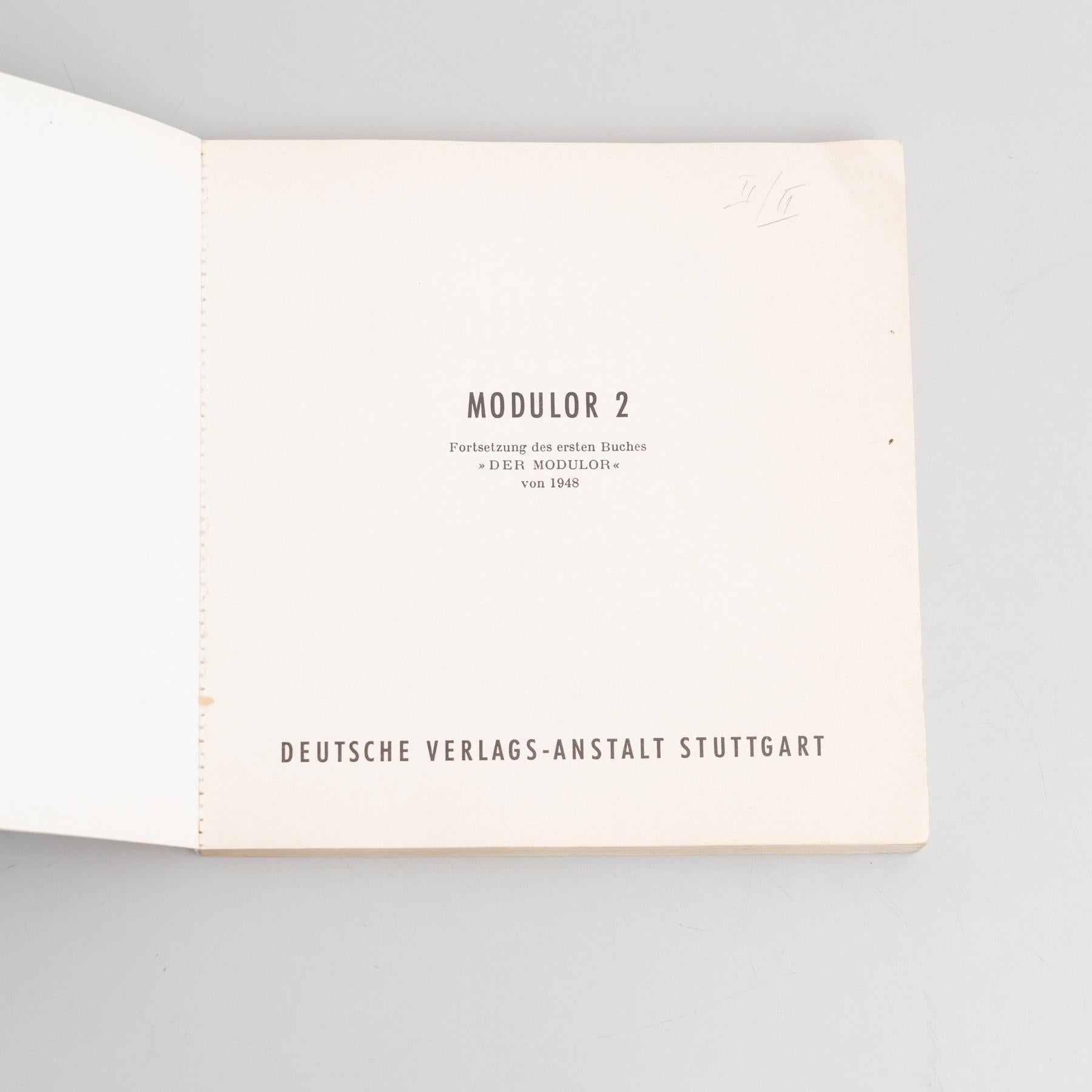 Paper Le Corbusier Der Modulor 2 Book, 1955 For Sale