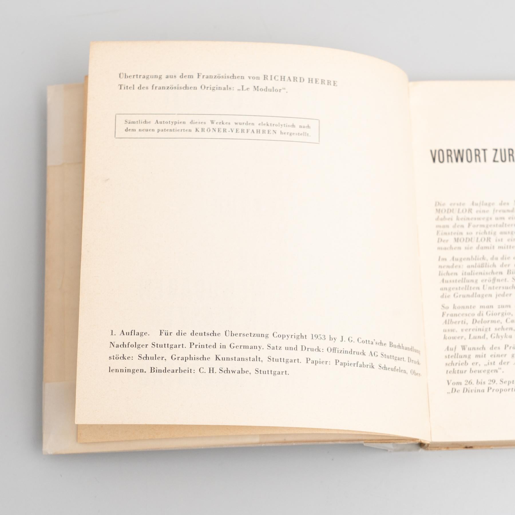 Le Corbusier Der Modulor Book, 1956 en vente 5