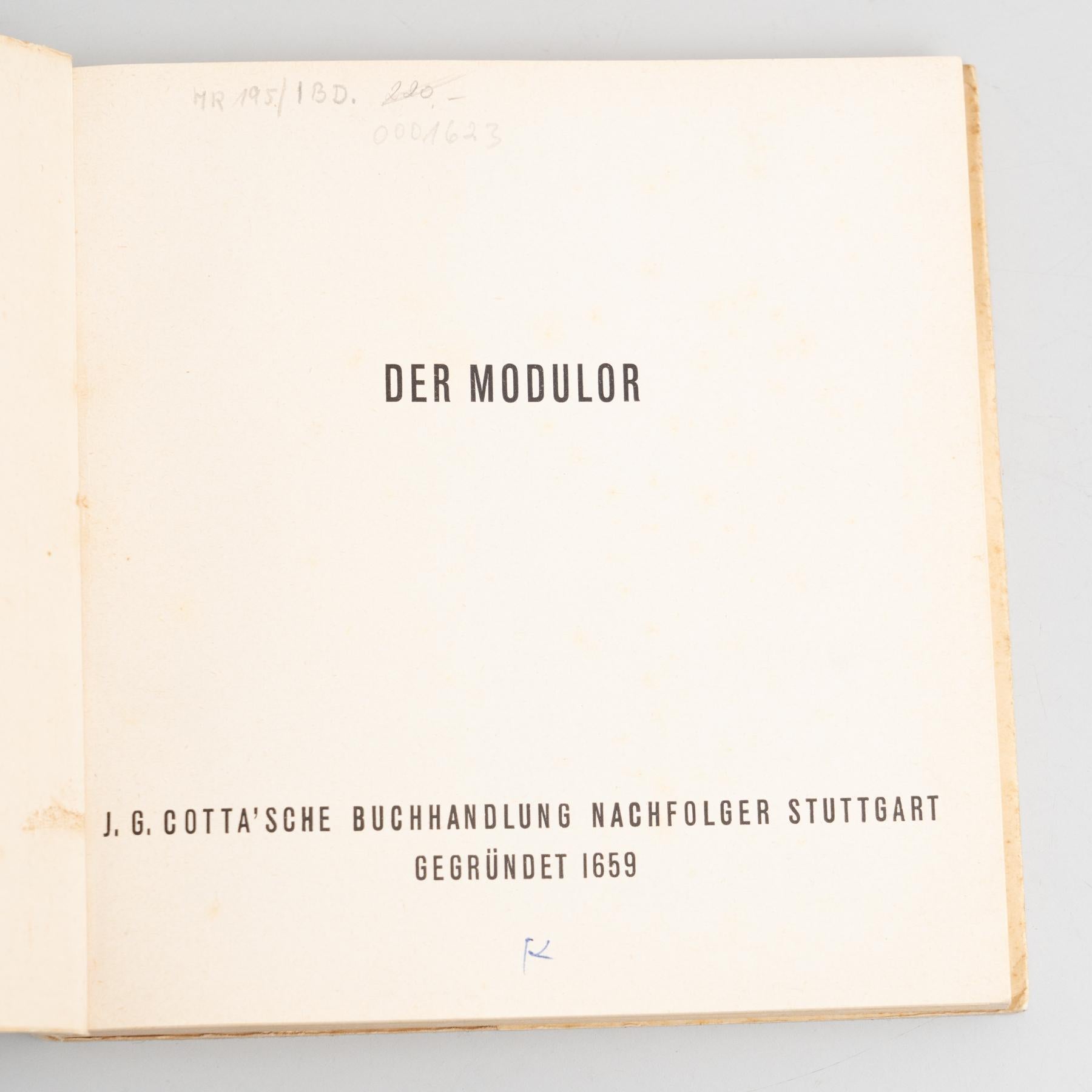 Le Corbusier Der Modulor Book, 1956 2