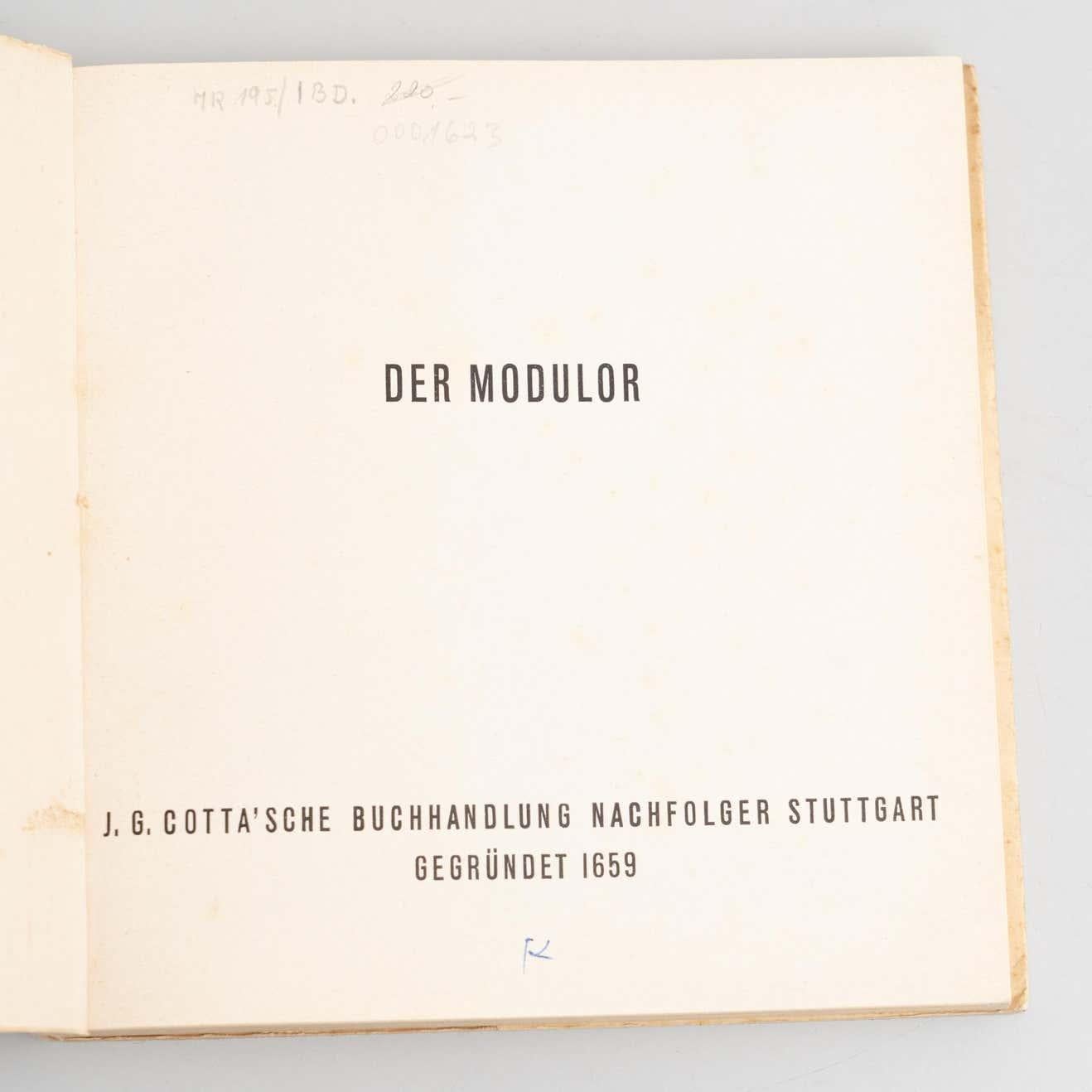 Le Corbusier Der Modulor Book, 1956 For Sale 5