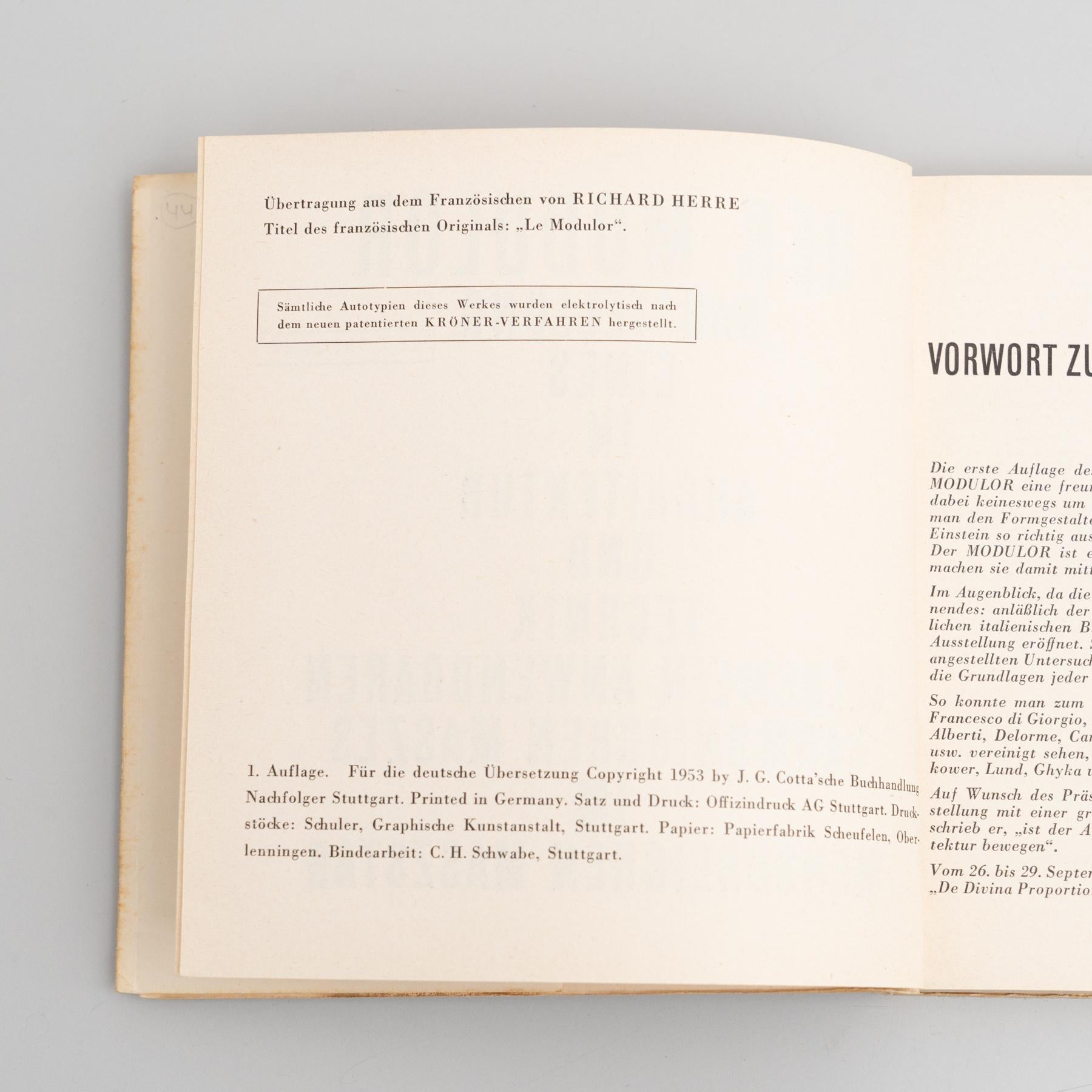 Le Corbusier Der Modulor Book, 1956 4
