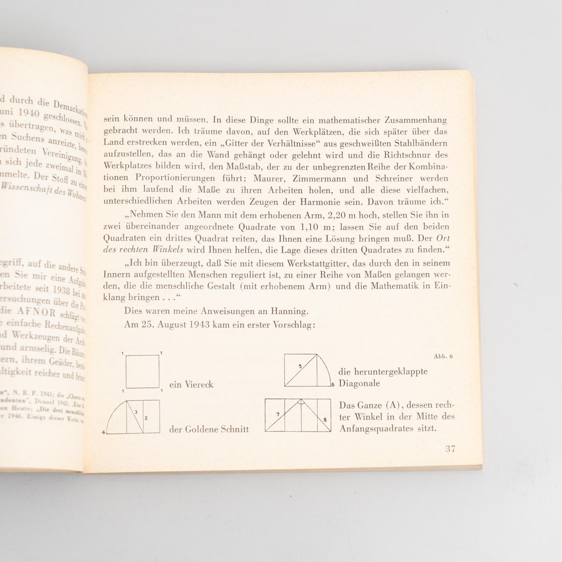 Le Corbusier Der Modulor Book, 1956 For Sale 7