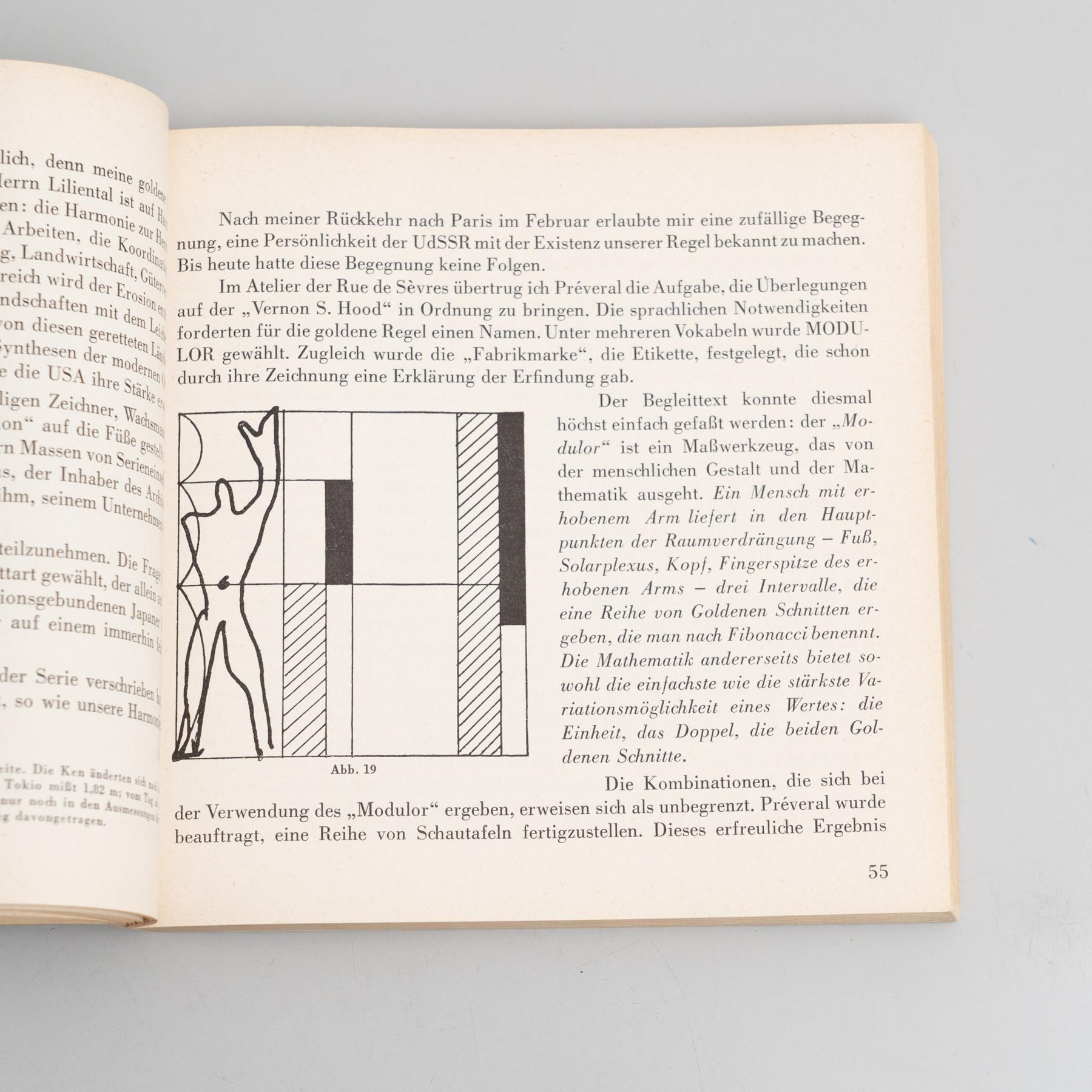 Le Corbusier Der Modulor Book, 1956 For Sale 13