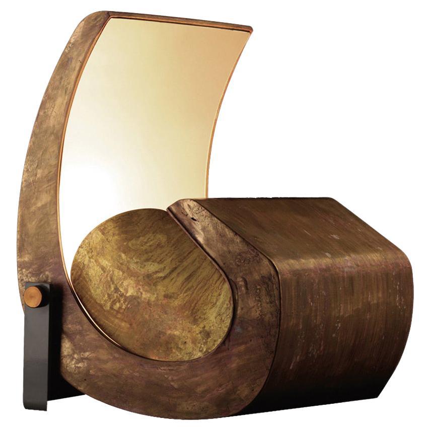 Monumental Le Corbusier 'Escargot' Sculptural Cast Brass Floor Lamp for Nemo For Sale