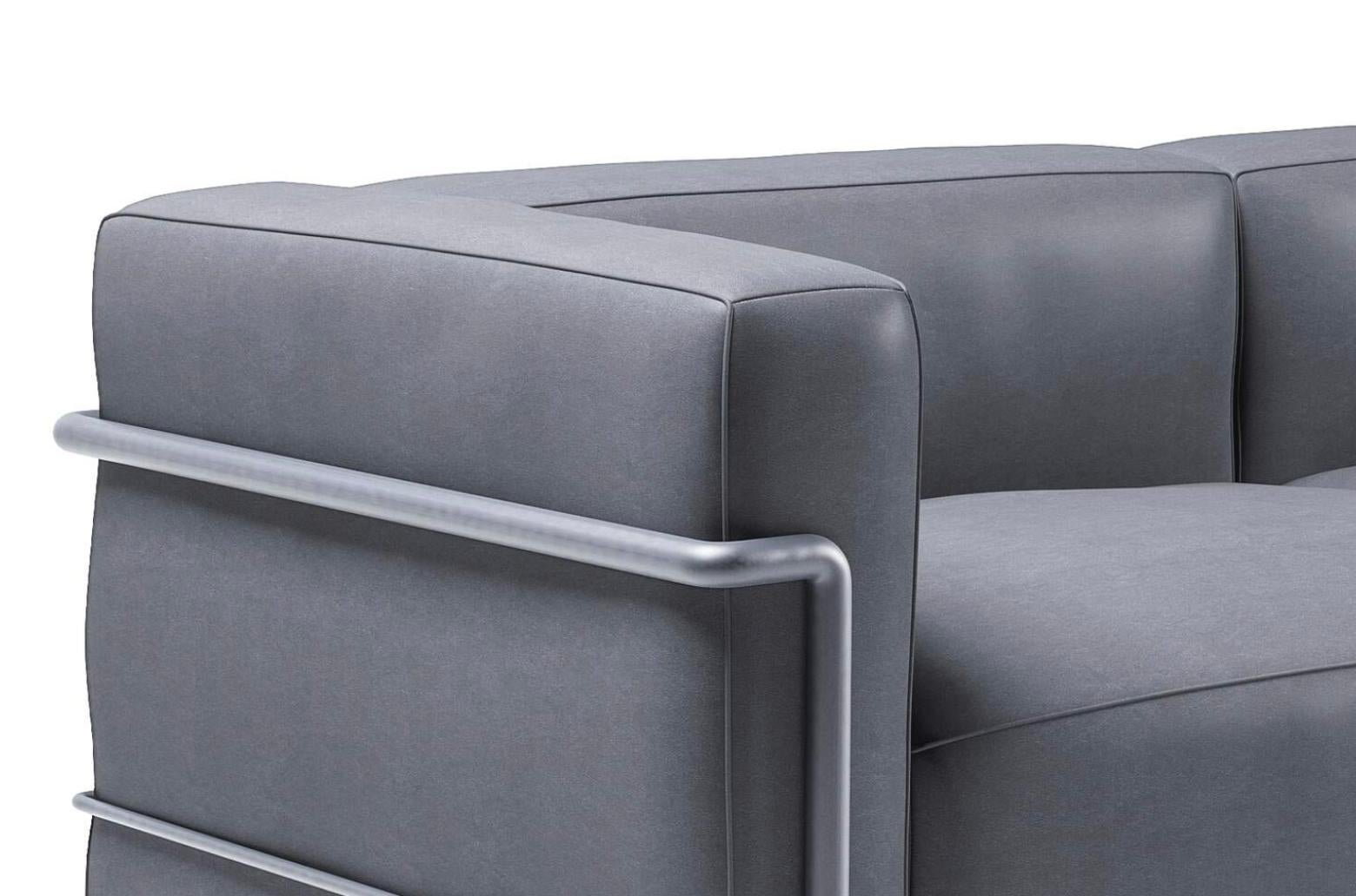 Le Corbusier Fauteuil Grand Confort, Grand Modèle Deux Places Durable en vente 6
