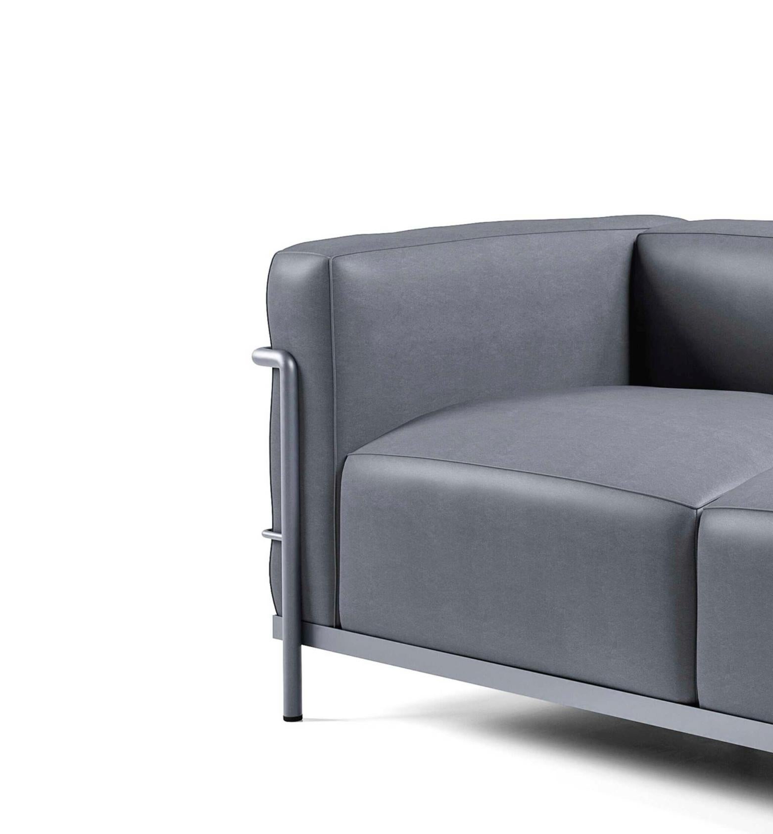 Métal Le Corbusier Fauteuil Grand Confort, Grand Modèle Deux Places Durable en vente