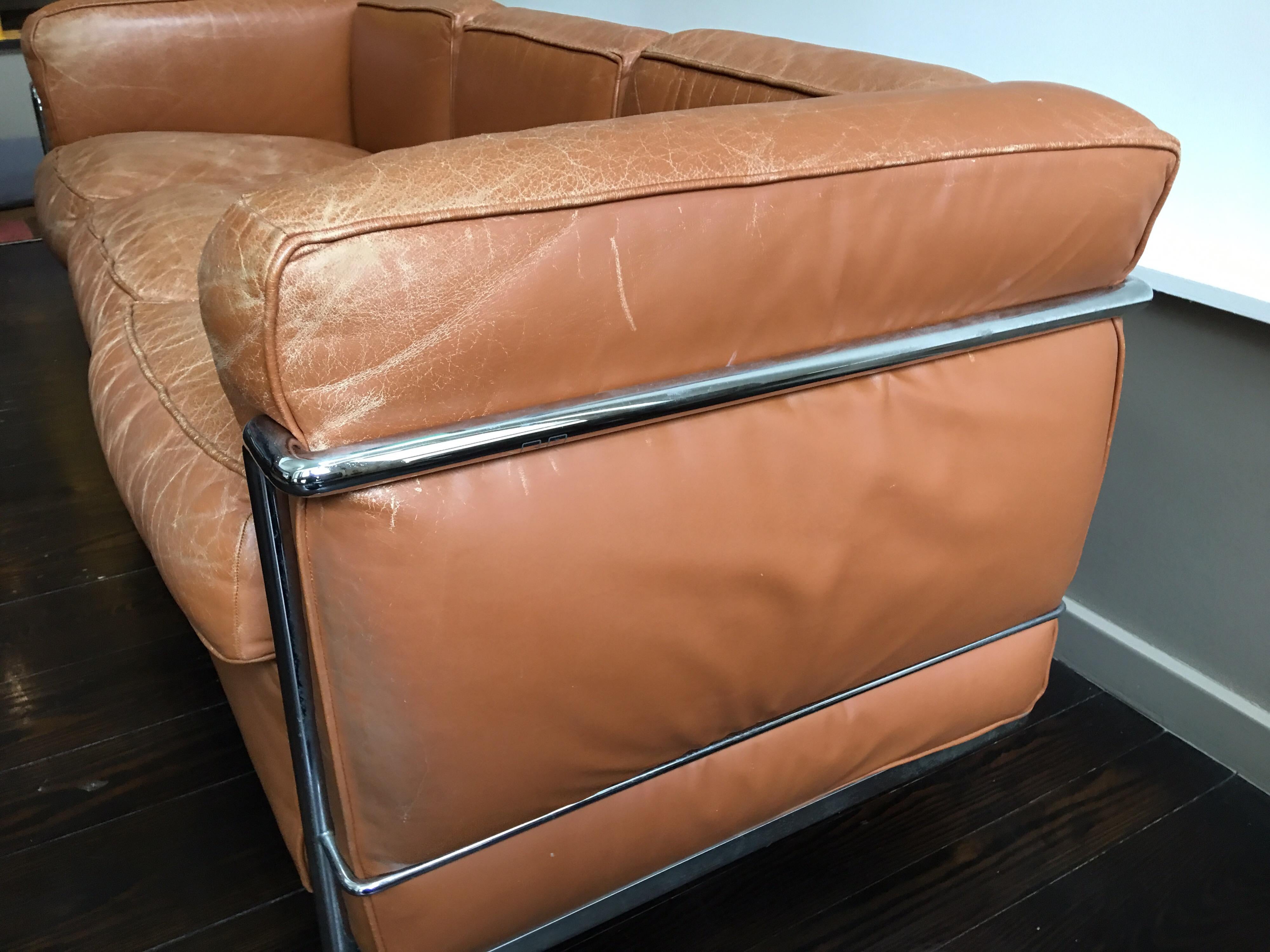 Mid-Century Modern Le Corbusier for Cassina LC2 Sofa 2 AVAILABLE!!