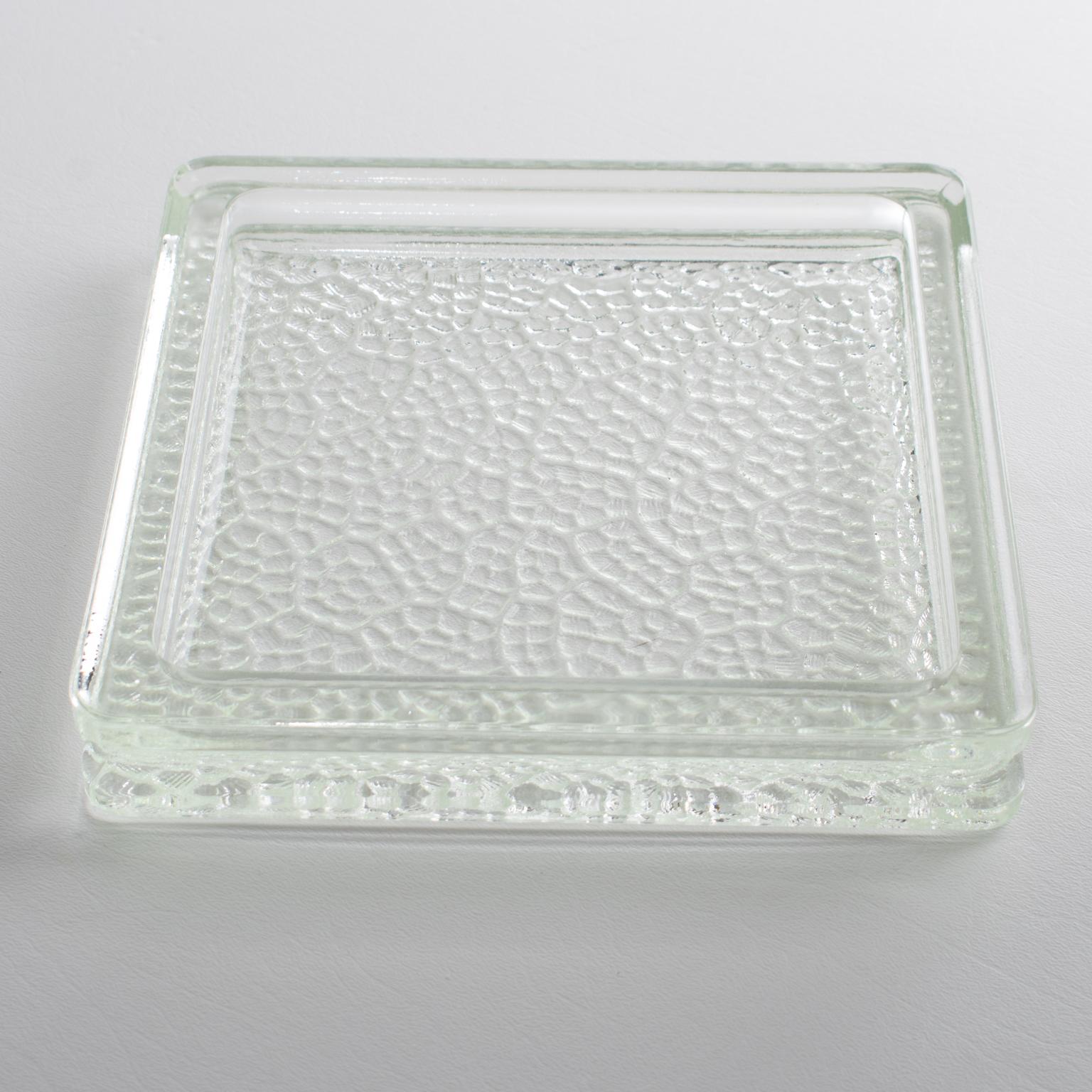 Bol attrape-t-tout en verre moderne du milieu du siècle dernier, Le Corbusier pour Lumax en vente 4