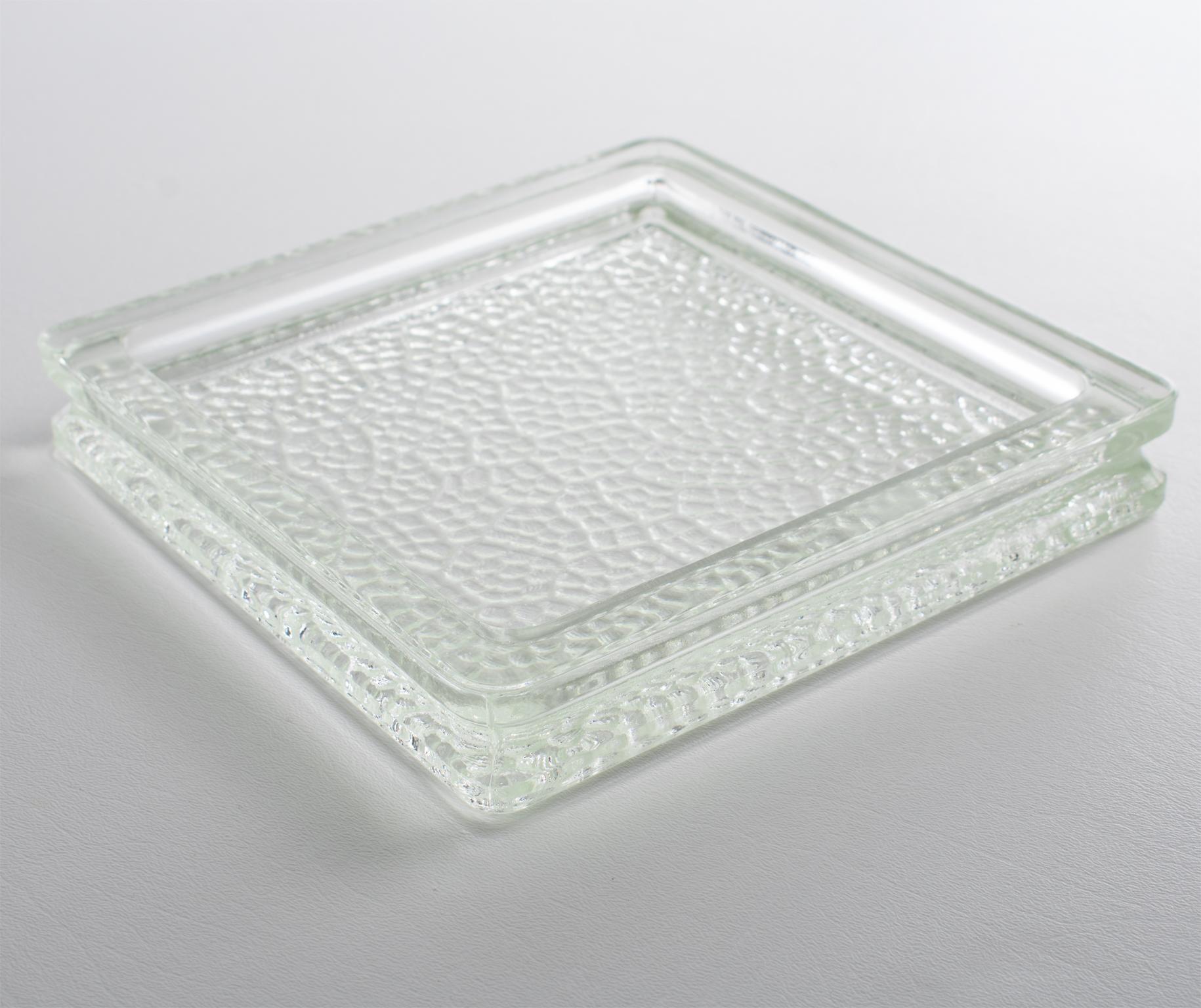 Bol attrape-t-tout en verre moderne du milieu du siècle dernier, Le Corbusier pour Lumax en vente 6