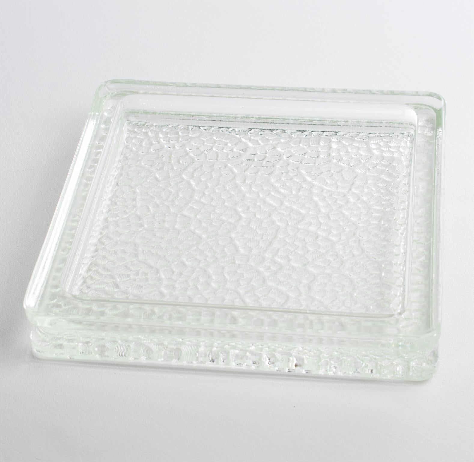 Bol attrape-t-tout en verre moderne du milieu du siècle dernier, Le Corbusier pour Lumax en vente 1