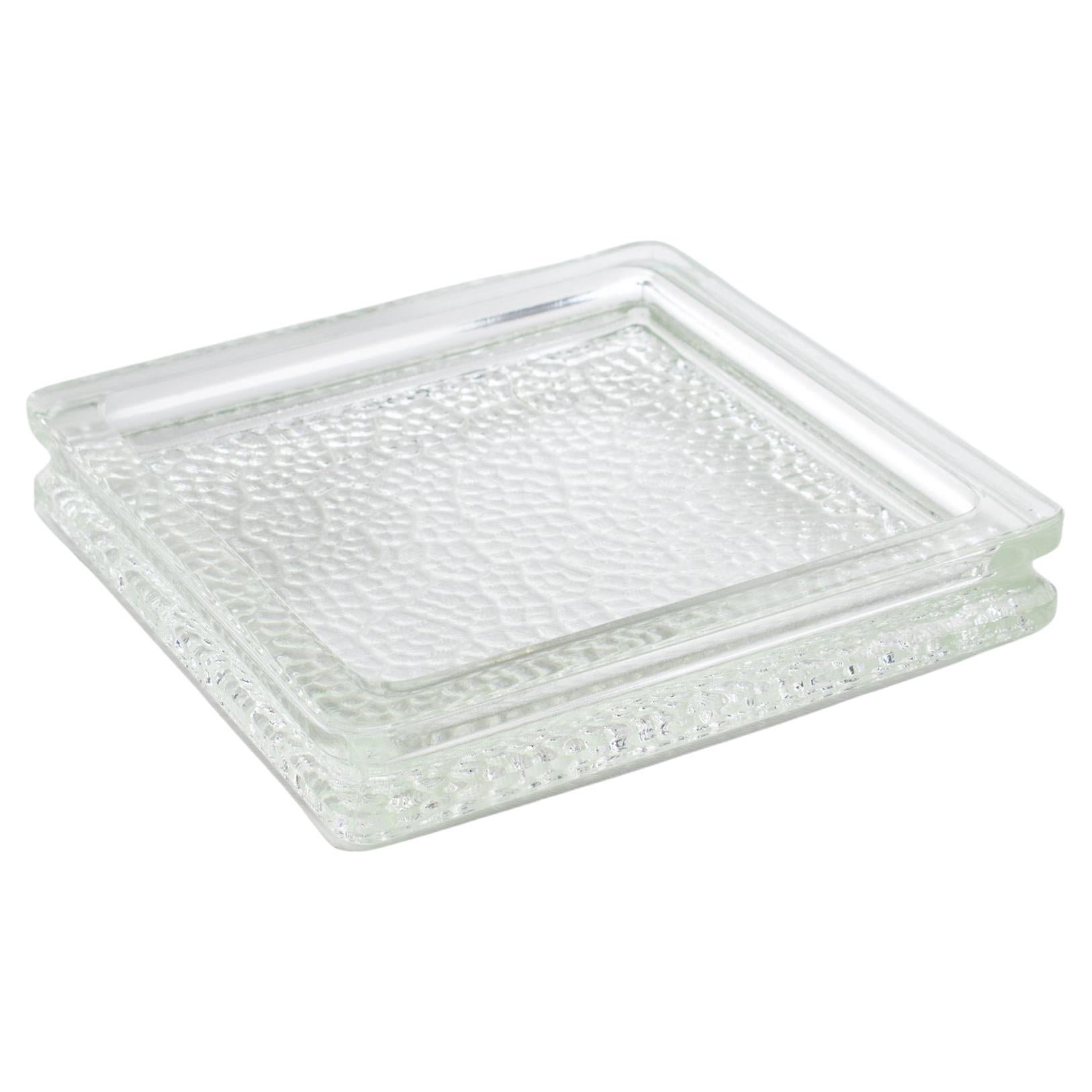 Le Corbusier for Lumax Mid-Century Modern Glass Catchall Bowl, Desk Tidy