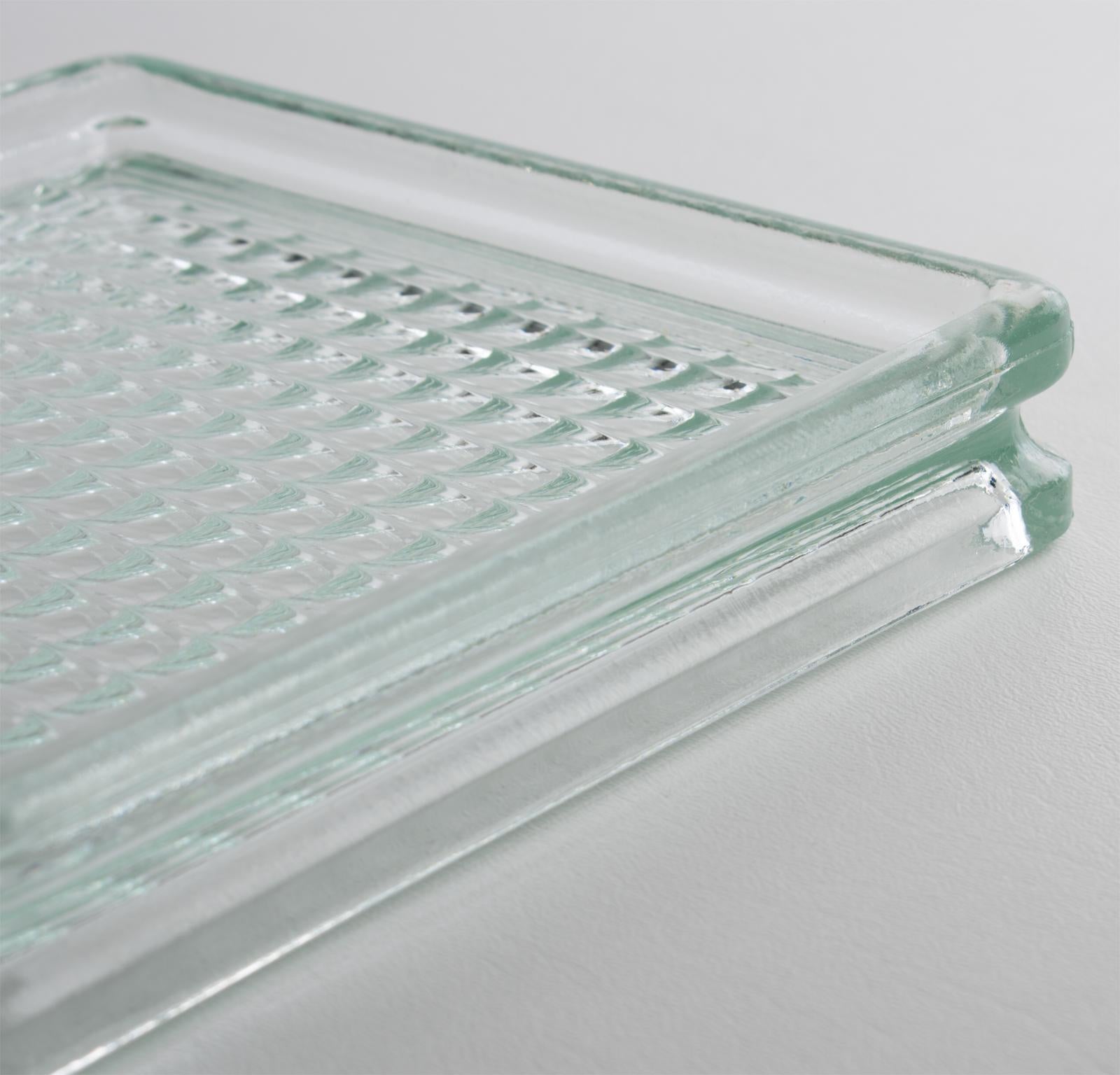 Le Corbusier per Lumax - Riordino da scrivania in vetro moderno di metà secolo, ciotola di raccolta in vendita 3