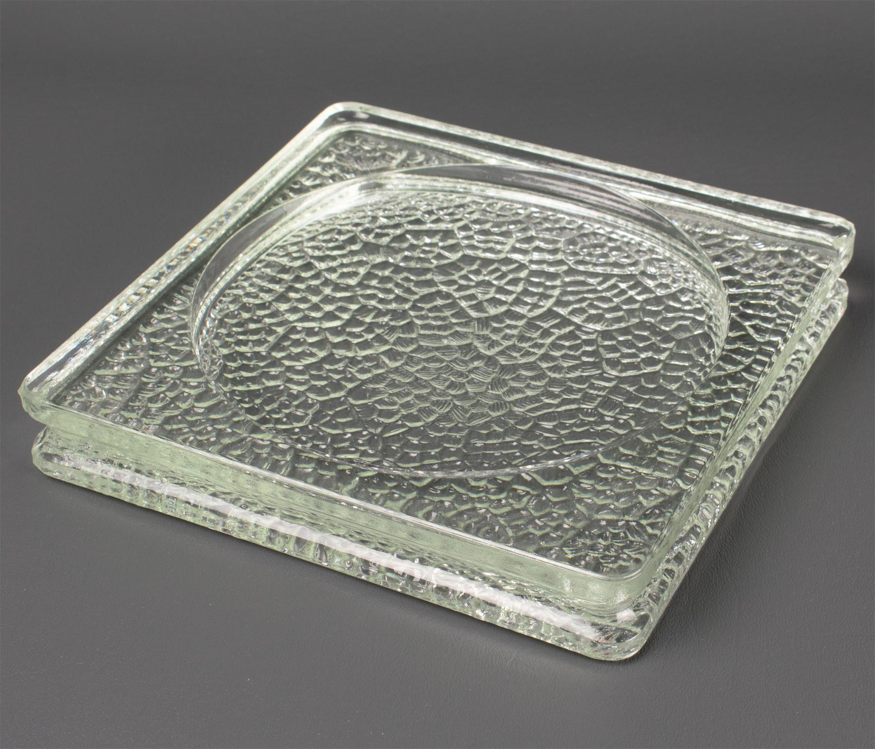 Le Corbusier für Lumax Moderner Glas-Schreibtisch aus der Mitte des Jahrhunderts Tidy, Catchall-Schale (Moderne der Mitte des Jahrhunderts) im Angebot