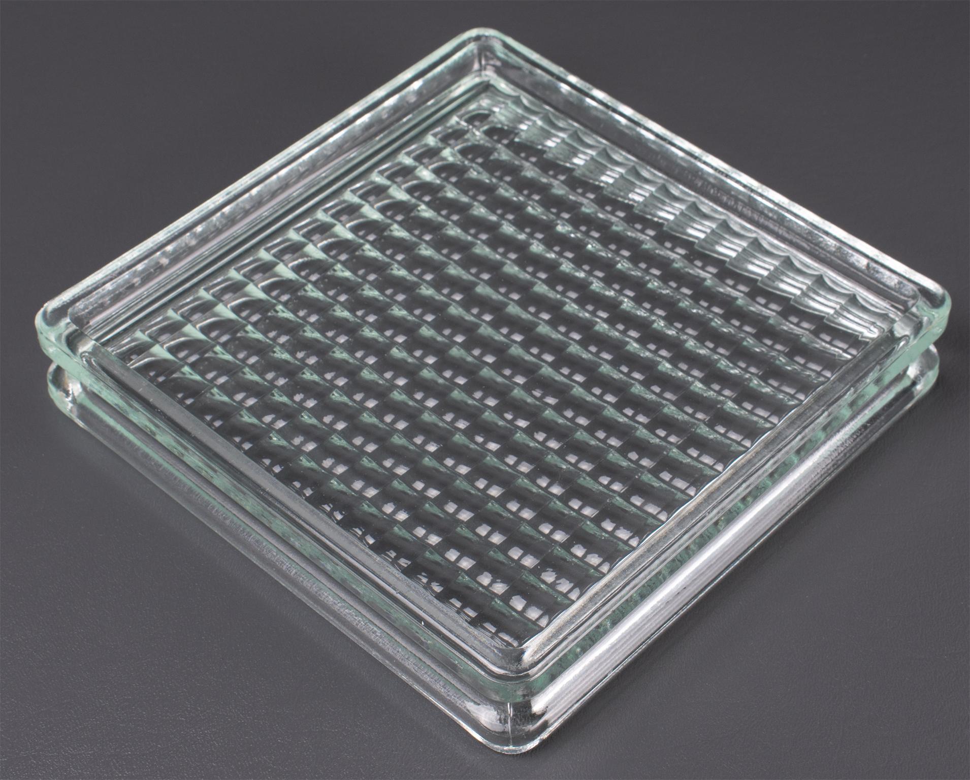 Mid-Century moderno Le Corbusier per Lumax - Riordino da scrivania in vetro moderno di metà secolo, ciotola di raccolta in vendita