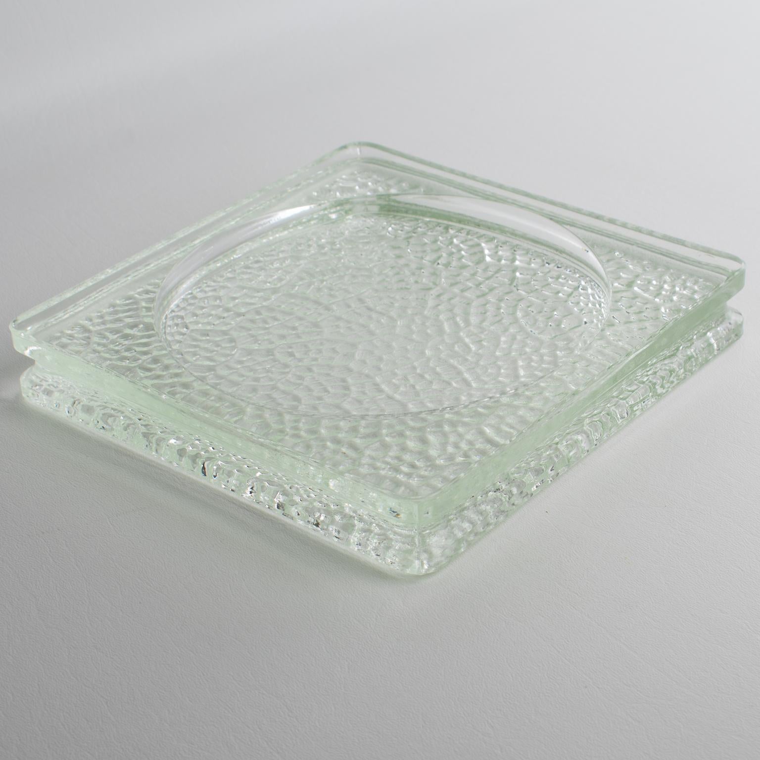 Le Corbusier für Lumax Moderner Glas-Schreibtisch aus der Mitte des Jahrhunderts Tidy, Catchall-Schale (Französisch) im Angebot