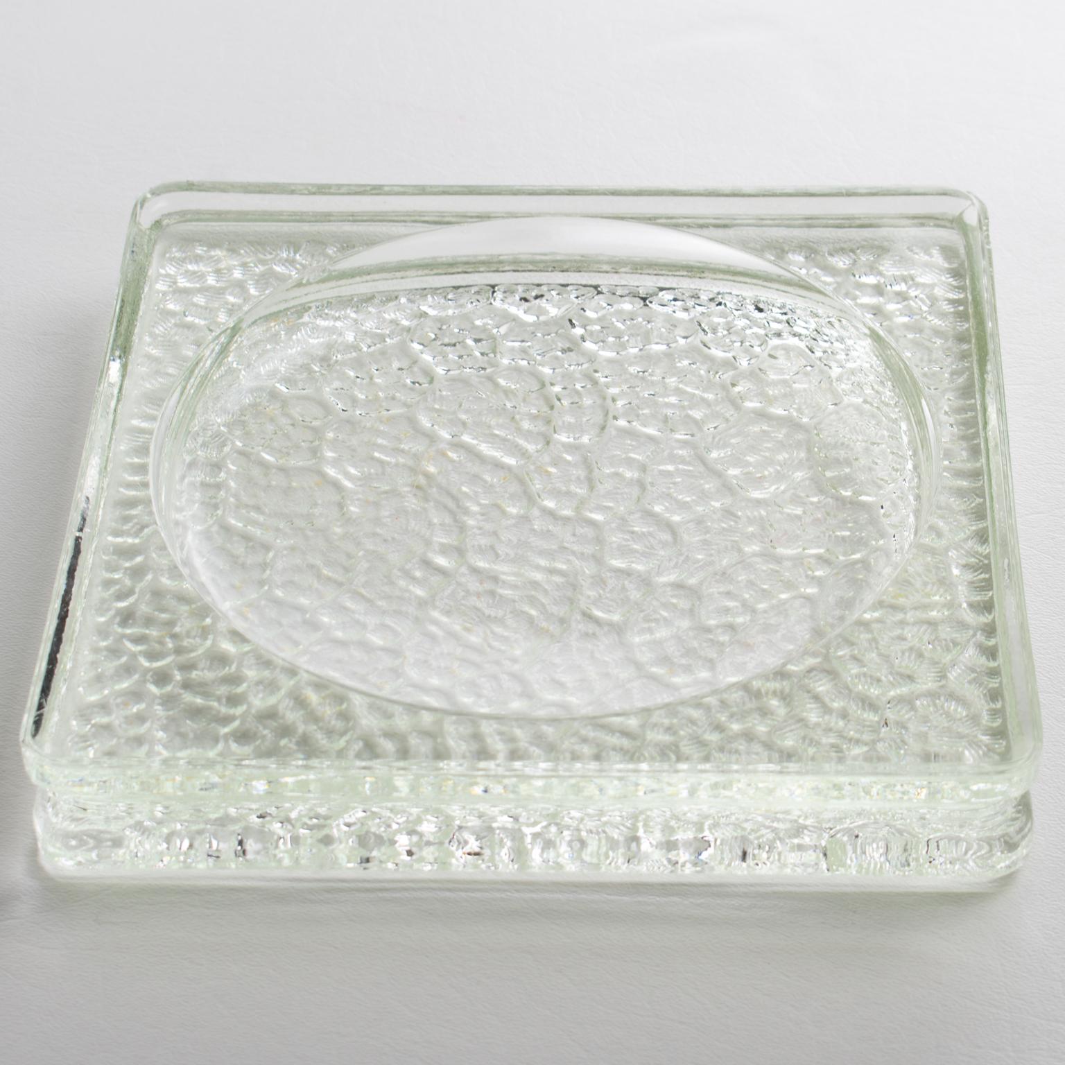 Mid-20th Century Le Corbusier for Lumax Mid-Century Modern Glass Desk Tidy, Catchall Bowl