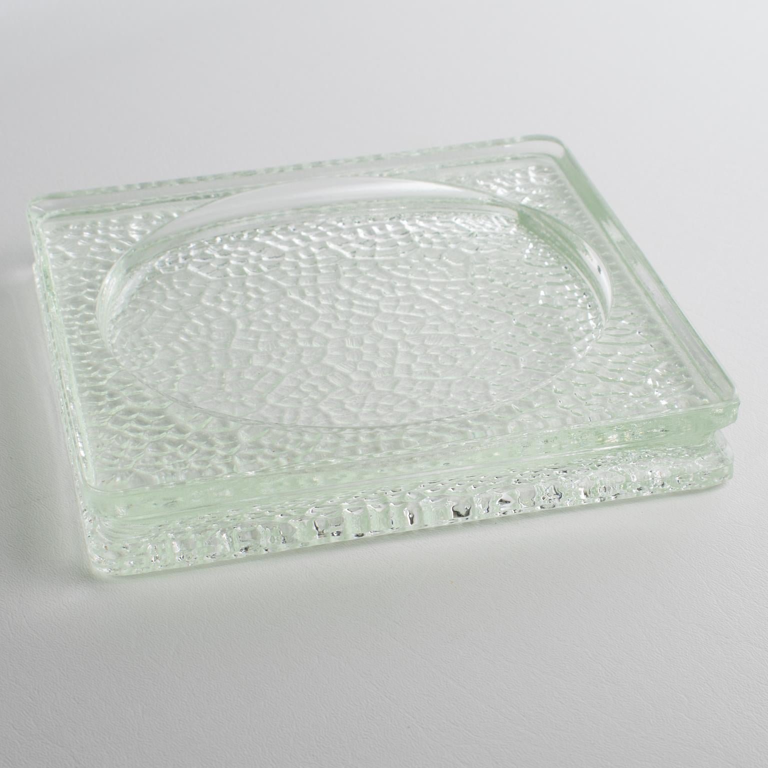 Le Corbusier für Lumax Moderner Glas-Schreibtisch aus der Mitte des Jahrhunderts Tidy, Catchall-Schale im Zustand „Hervorragend“ im Angebot in Atlanta, GA