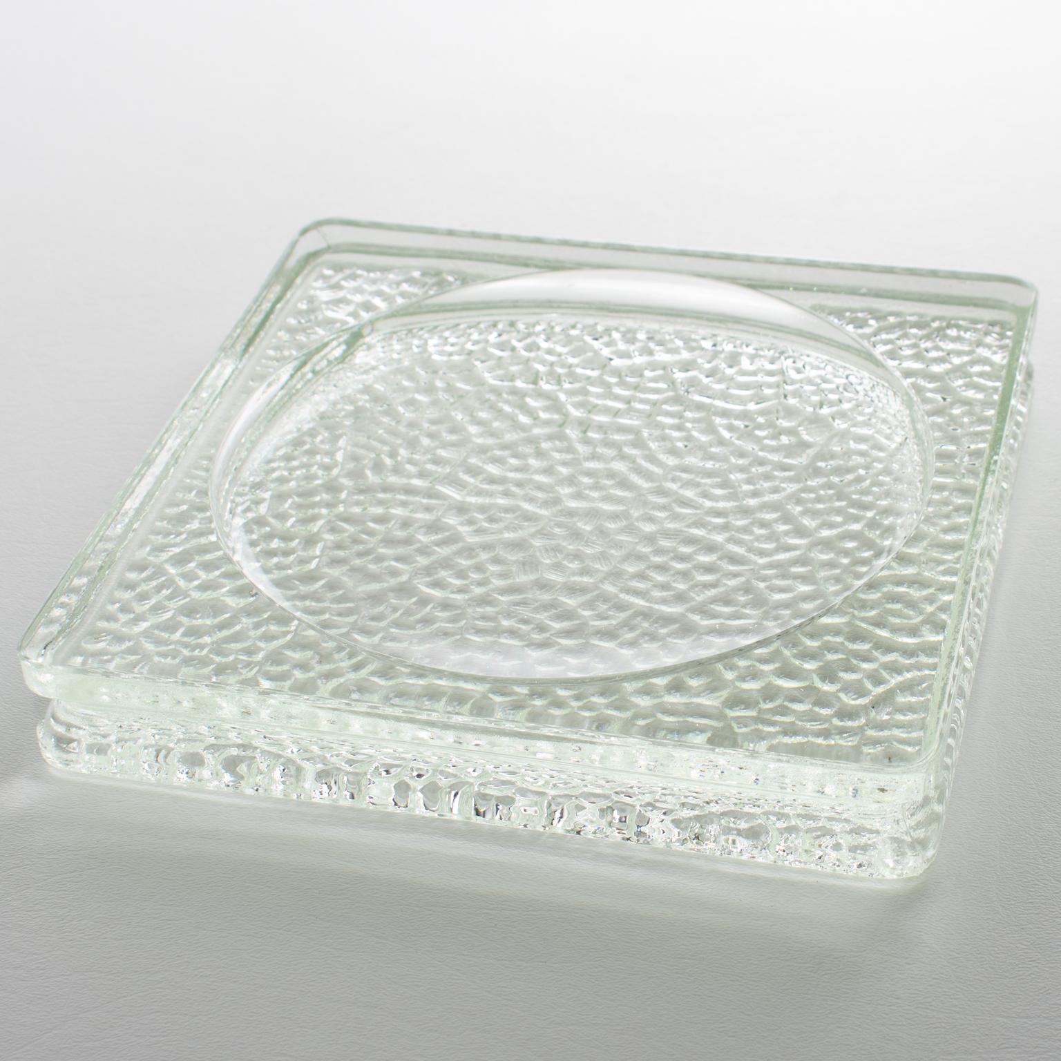 Le Corbusier für Lumax Moderner Glas-Schreibtisch aus der Mitte des Jahrhunderts Tidy, Catchall-Schale (Mitte des 20. Jahrhunderts) im Angebot