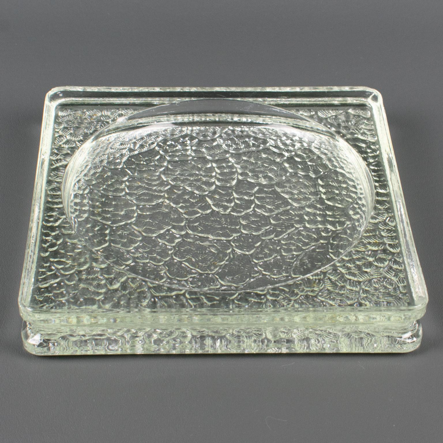 Le Corbusier for Lumax Mid-Century Modern Glass Desk Tidy, Catchall Bowl 2
