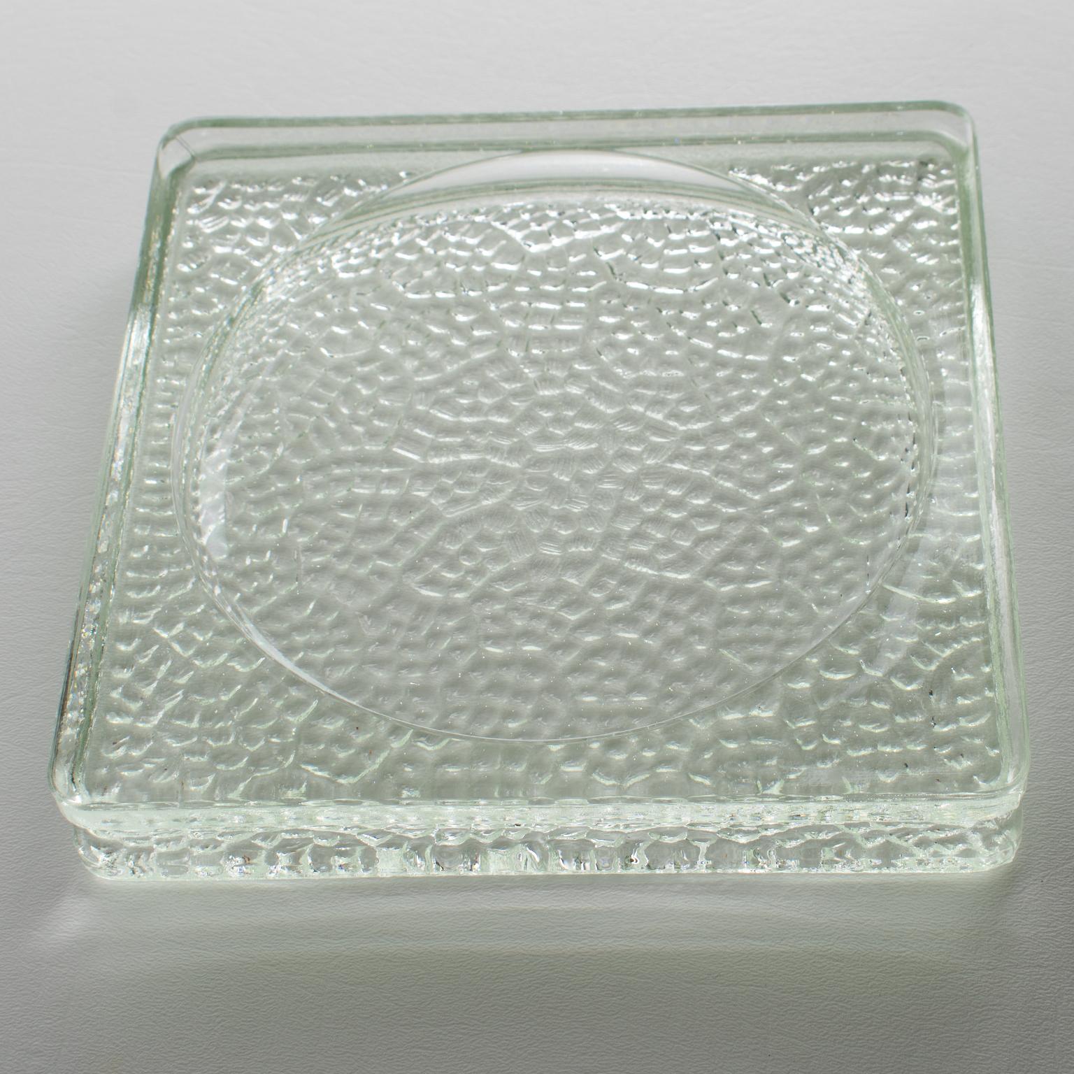 Le Corbusier für Lumax Moderner Glas-Schreibtisch aus der Mitte des Jahrhunderts Tidy, Catchall-Schale im Angebot 1