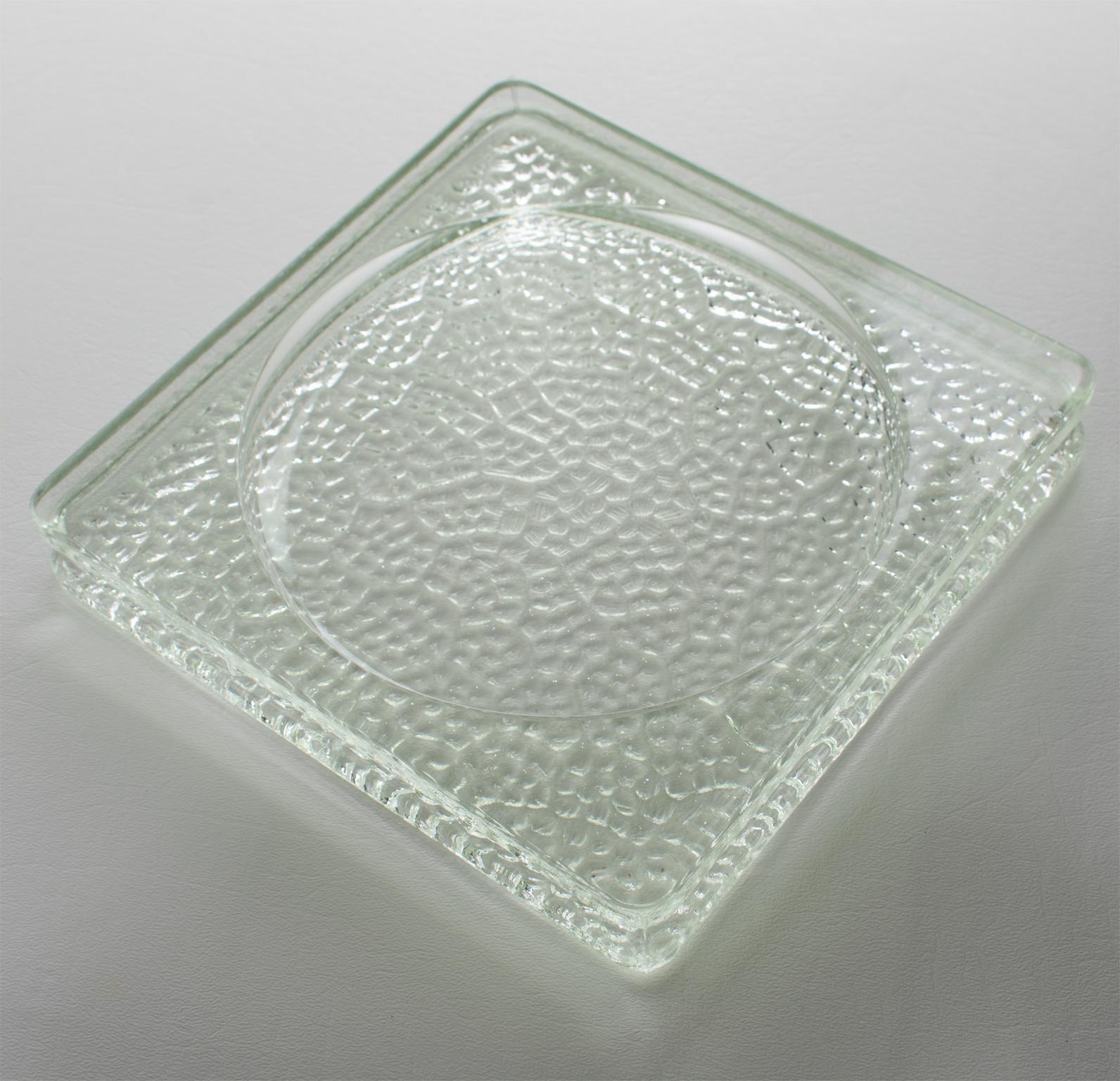 Le Corbusier für Lumax Moderner Glas-Schreibtisch aus der Mitte des Jahrhunderts Tidy, Catchall-Schale im Angebot 2