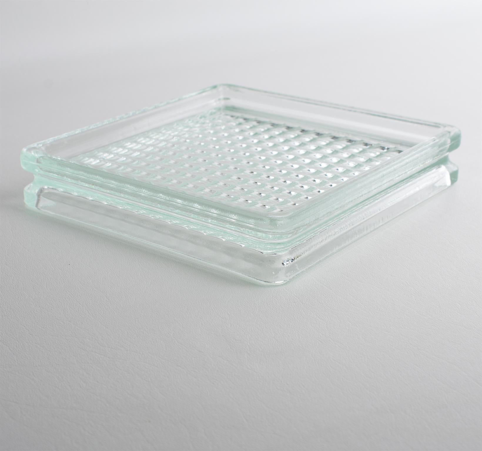 Le Corbusier per Lumax - Riordino da scrivania in vetro moderno di metà secolo, ciotola di raccolta in vendita 1