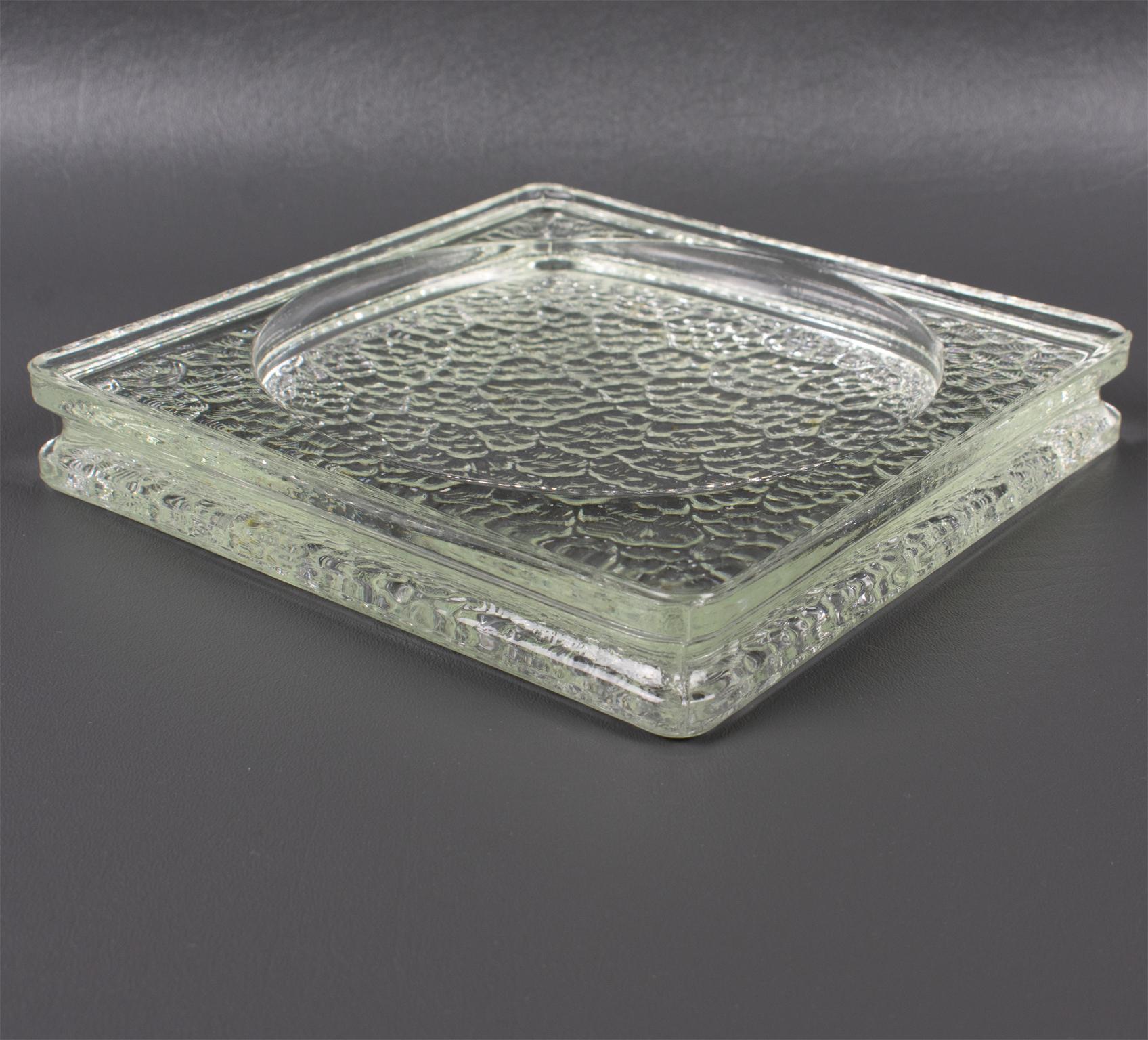 Le Corbusier for Lumax Mid-Century Modern Glass Desk Tidy, Catchall Bowl 4