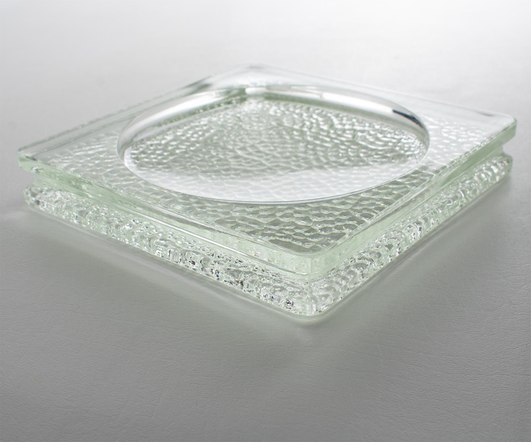 Le Corbusier für Lumax Moderner Glas-Schreibtisch aus der Mitte des Jahrhunderts Tidy, Catchall-Schale im Angebot 3