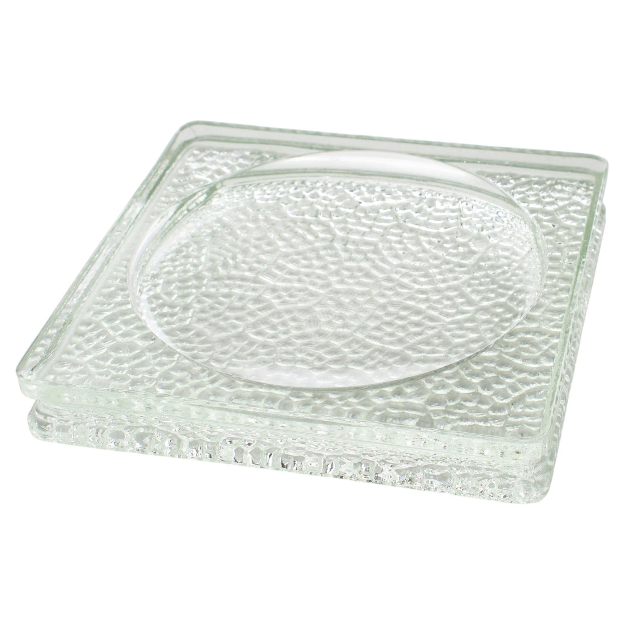 Le Corbusier for Lumax Mid-Century Modern Glass Desk Tidy, Catchall Bowl For Sale