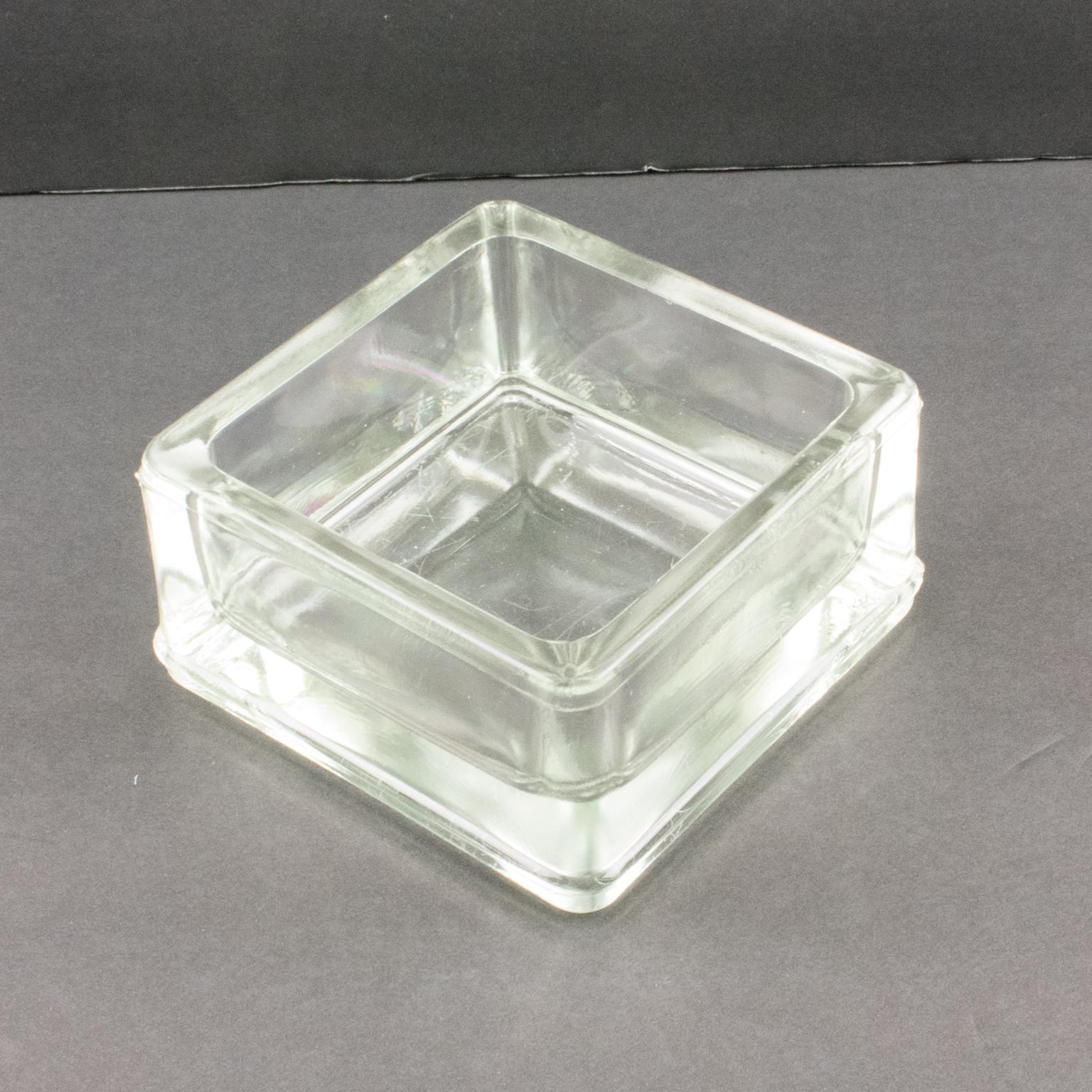 Le Corbusier for Lumax Modernist Glass Desk Tidy Catchall For Sale 4