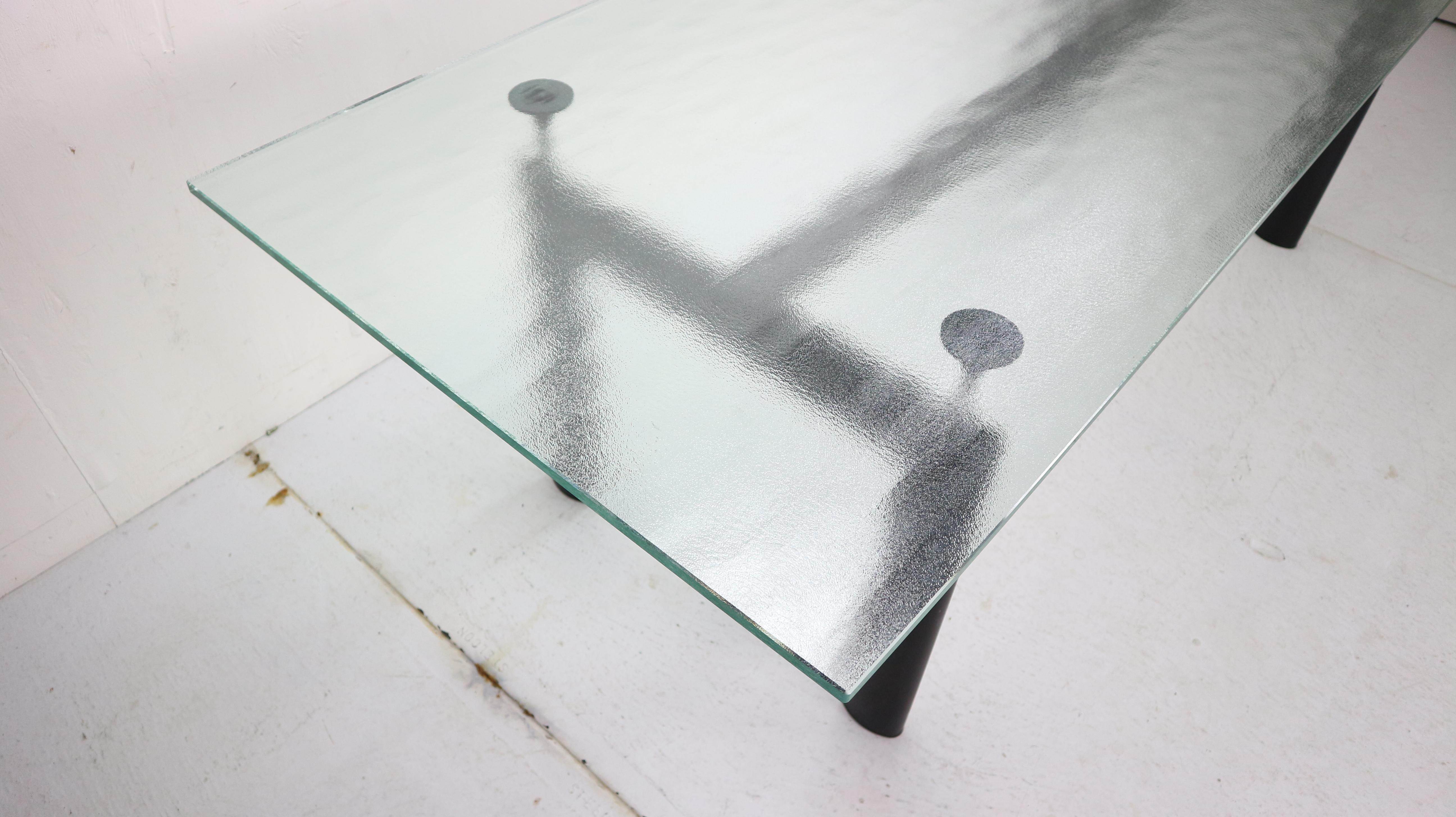 Le Corbusier Glass Dinning Table ‘LC6’ For Cassina, 1970s Italy 4