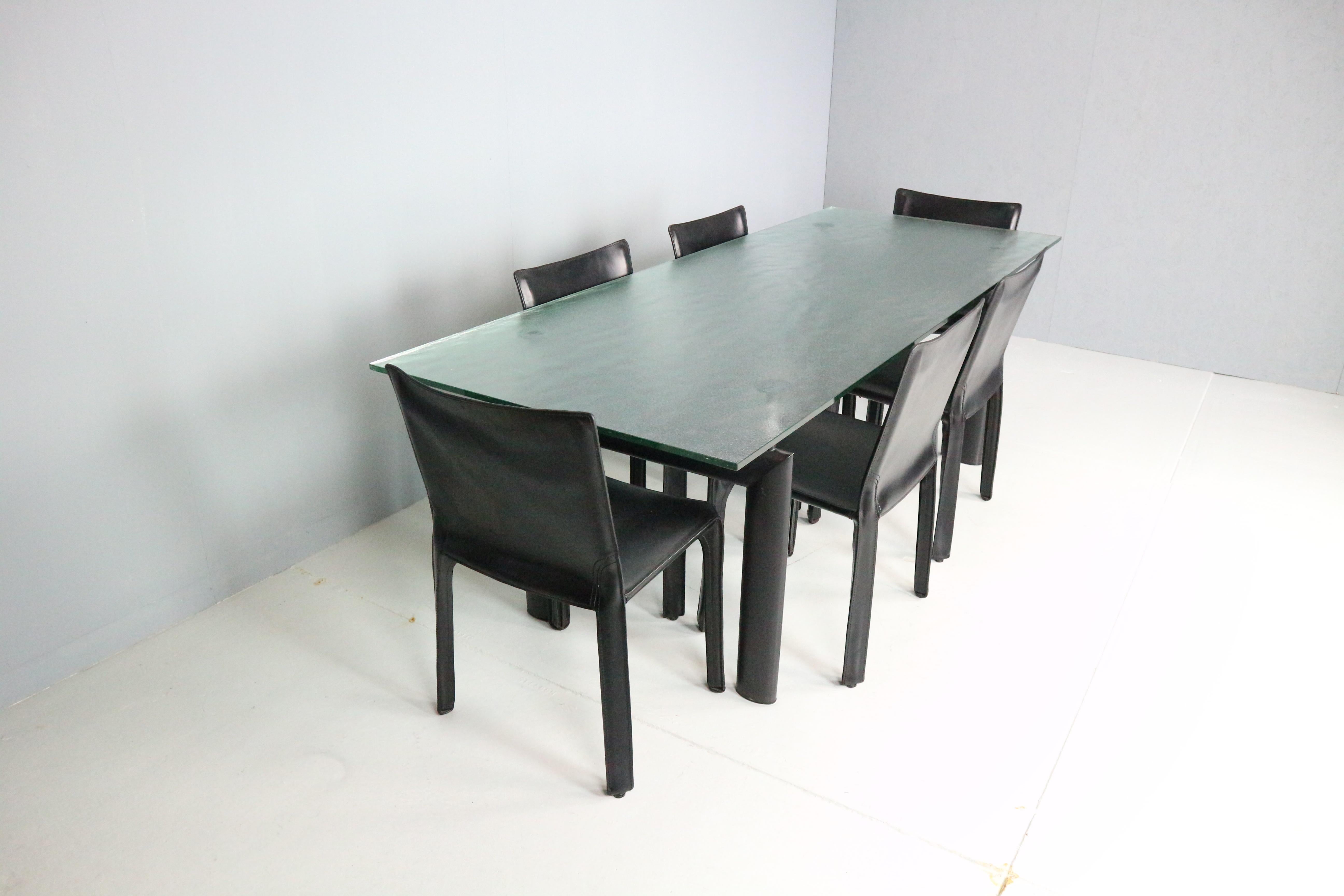 Table de salle à manger en verre Le Corbusier 'LC6' pour Cassina, 1970 Italie en vente 3