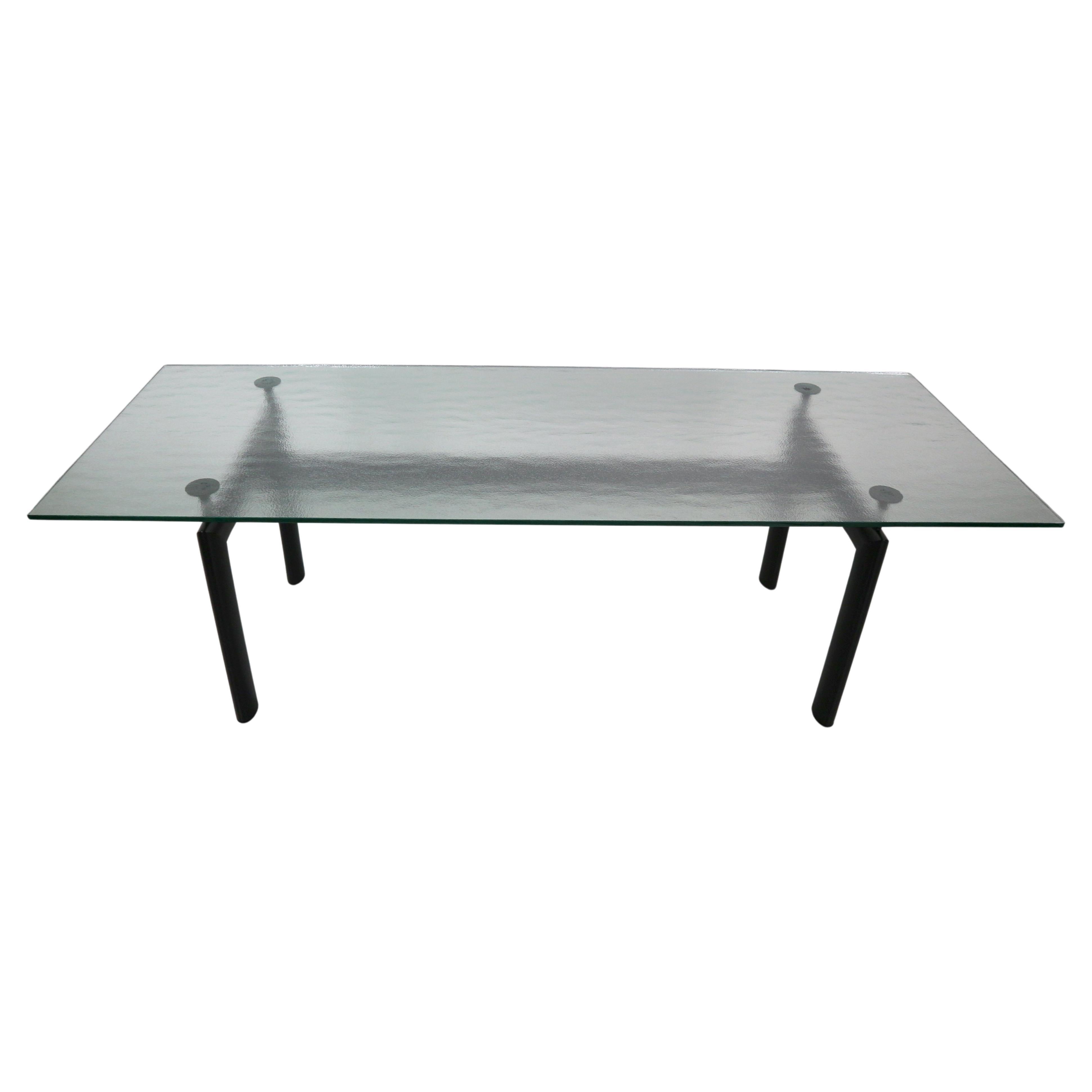 Le Corbusier Glass Dinning Table ‘LC6’ For Cassina, 1970s Italy