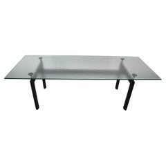 Le Corbusier Glass Dinning Table ‘LC6’ For Cassina, 1970s Italy