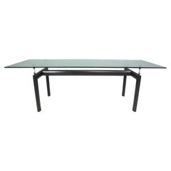 Table de salle à manger en verre Le Corbusier 'LC6' pour Cassina, 1970 Italie