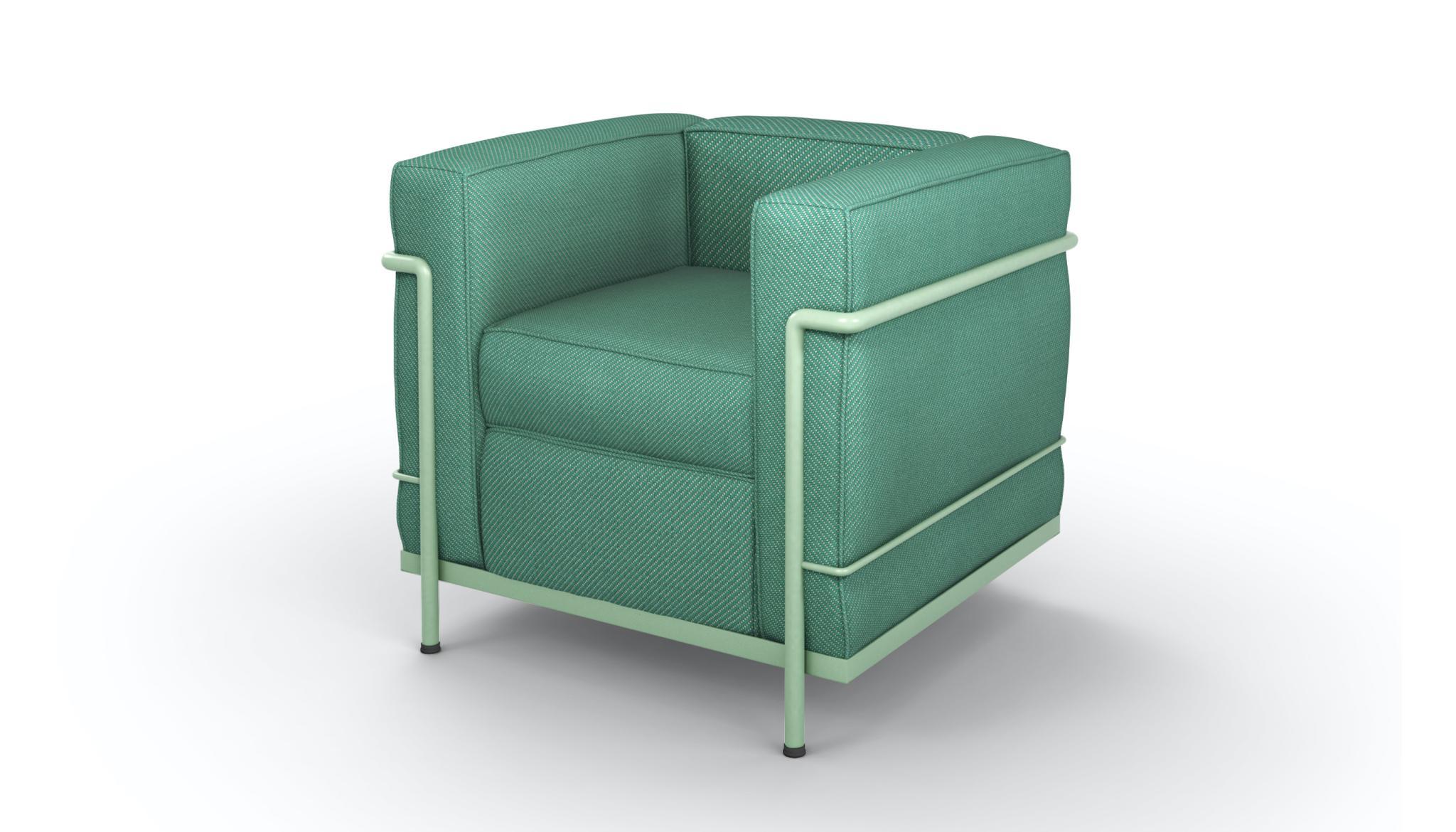 Italian Le Corbusier, Jeanneret, Charlotte Perriand LC2 Poltrona Armchair by Cassina For Sale