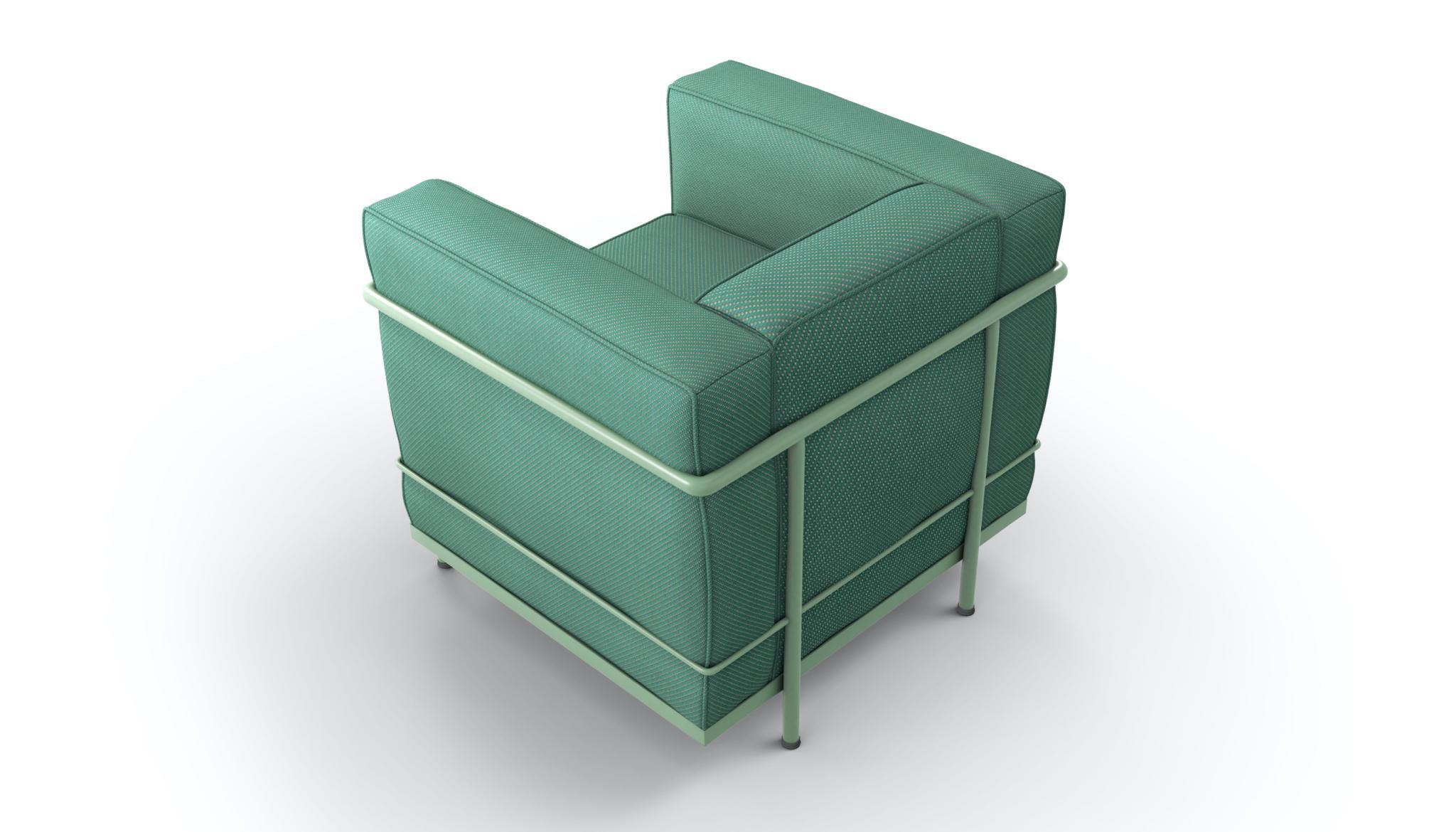 Le Corbusier, Jeanneret, Charlotte Perriand LC2 Poltrona Armchair by Cassina In New Condition For Sale In Barcelona, Barcelona