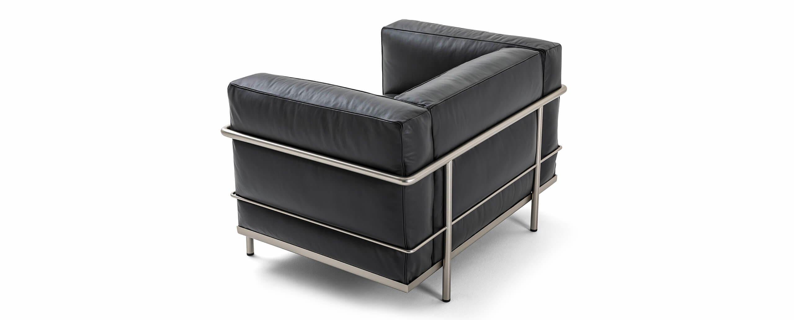 Italian Le Corbusier, Jeanneret, Charlotte Perriand LC3 Fauteuil by Cassina For Sale