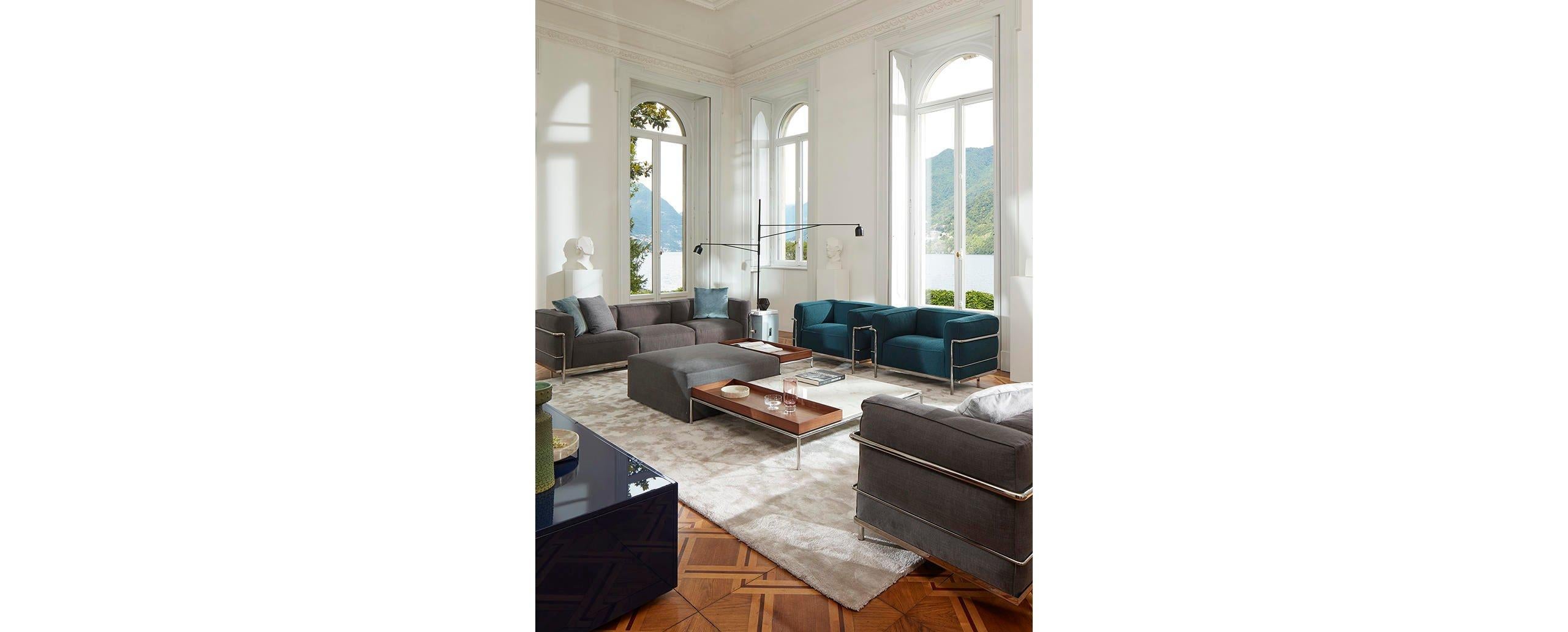Italian Le Corbusier, Jeanneret, Charlotte Perriand LC3 Fauteuil Grand Confort Durable