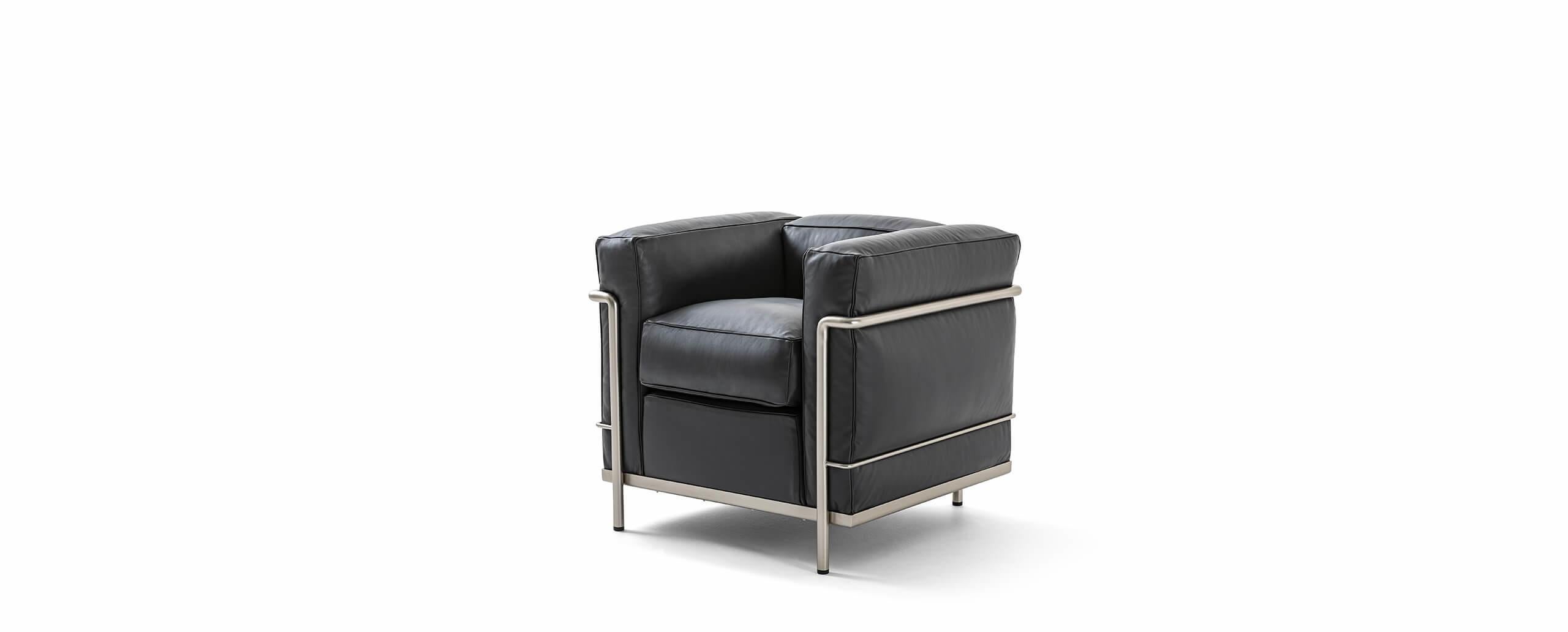 Italian Le Corbusier, Jeanneret, Charlotte Perriand LC3 Fauteuil by Cassina