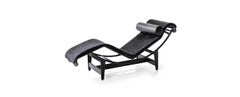 Le Corbusier, Jeanneret, Charlotte Perriand LC4 Noire Chaise Lounge by Cassina