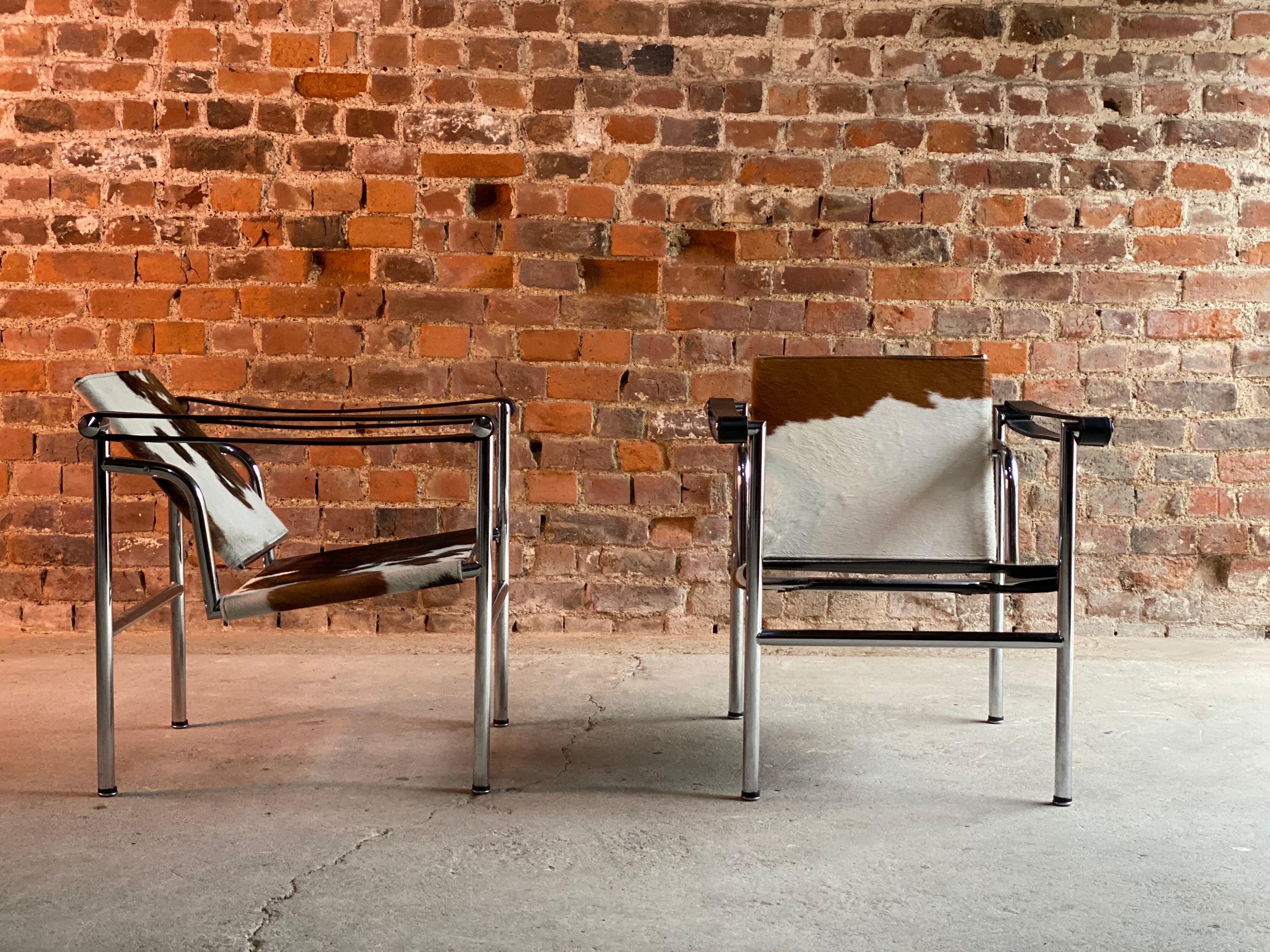  Le Corbusier LC1 Basculant Chairs by Charlotte Perriand and Pierre Jeanneret 3